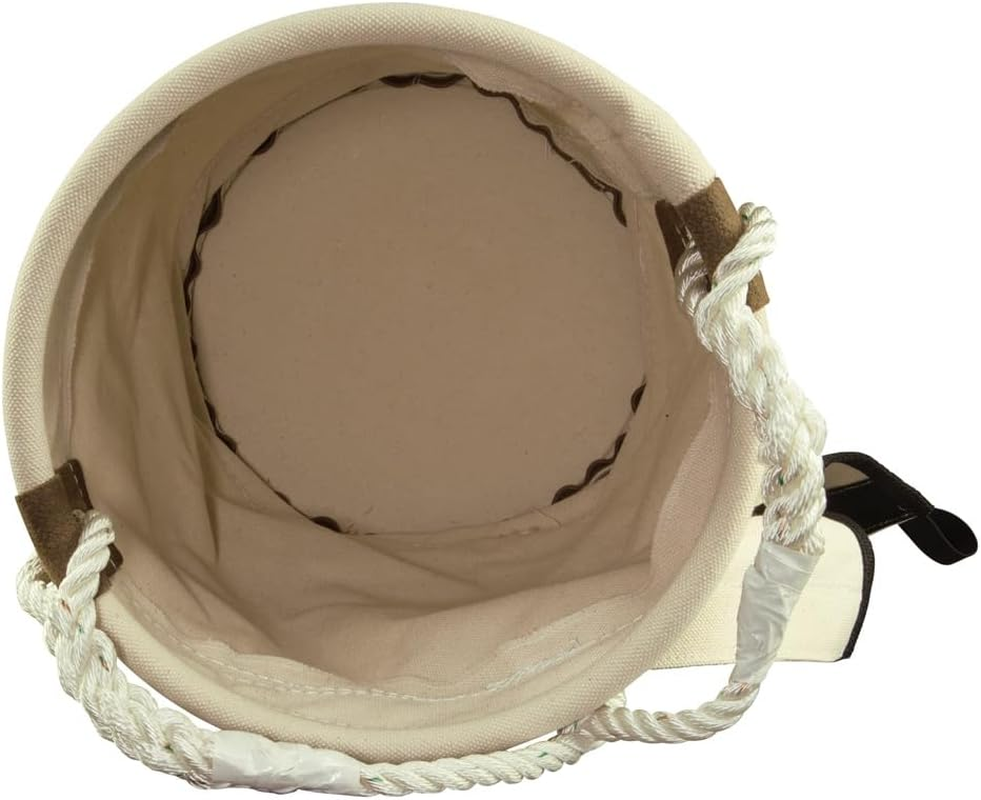 Klein Tools Heavy Duty Velcro Top Bucket, 17", Canvas Bucket Bag for Tools, Storage or Travel, Premium Canvas and Leather Bucket Bin for Tool Organisation, Canvas Container with Velcro Brand Fasteners image number 5