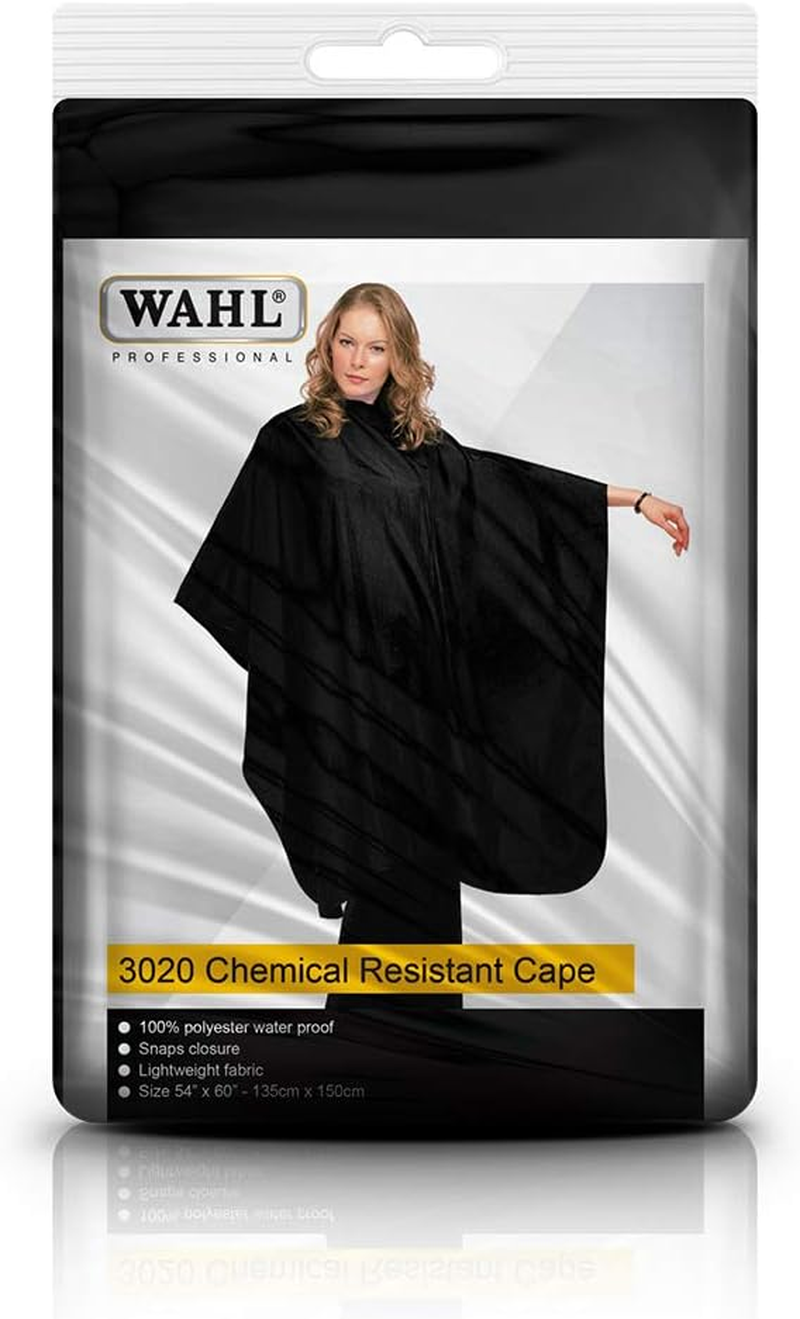 Wahl Chemical Resistant Hair Cutting Cape, Black