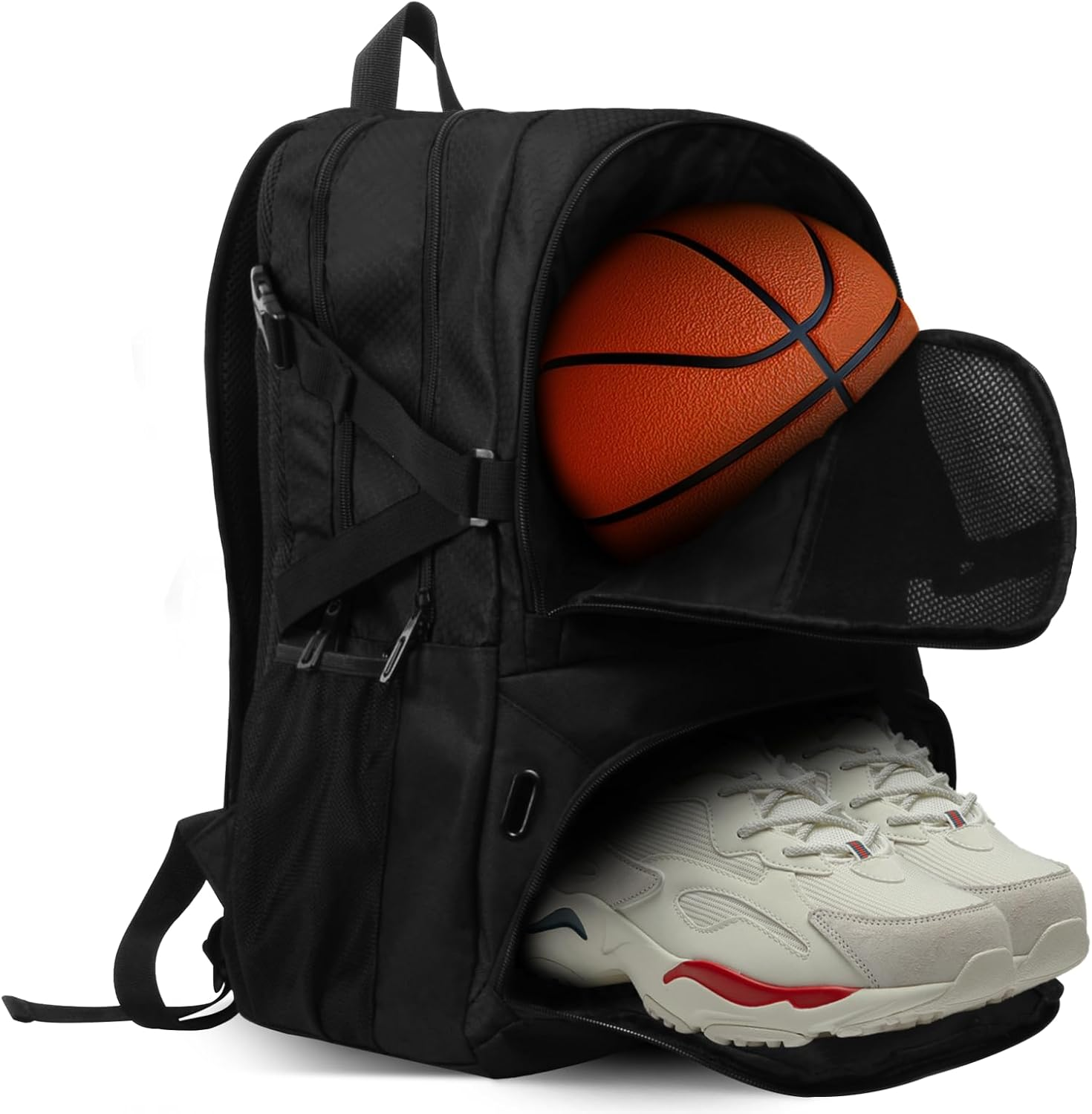 Basketball Backpack, Waterproof Basketball Bag with Large Shoe and Ball Compartment, Backpack for Women Men, Sports Equipment Bag for Soccer, Volleyball, Gym, Outdoor, Travel, 30L image number 3