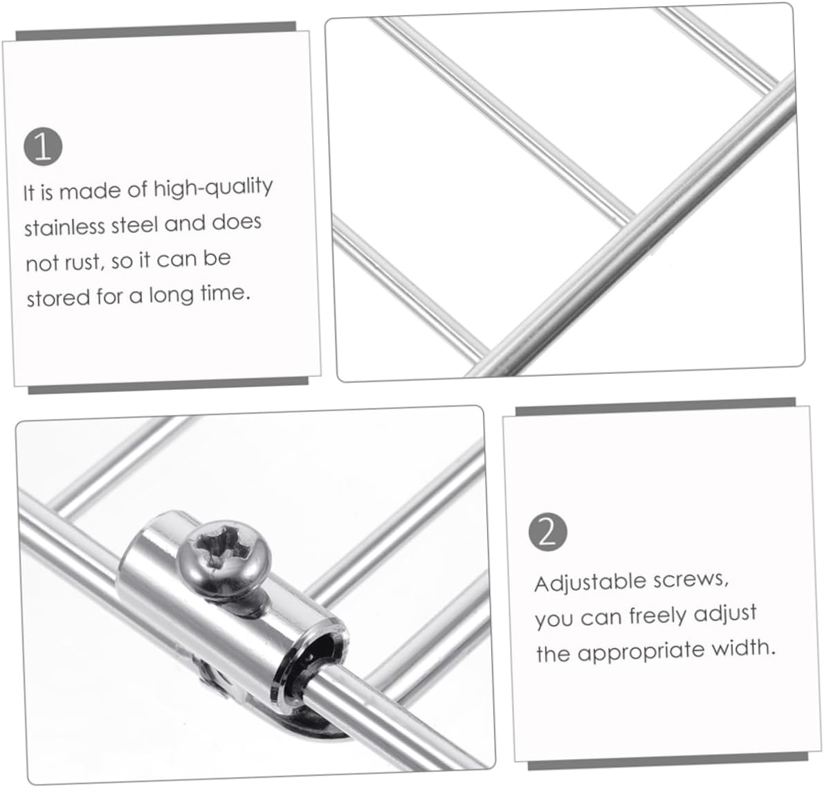 Electric Oven Grill Net and Barbecue Grill Net for Outdoor Cooking, Adjustable 415-475Mm Wide Bbq Wire Mesh Rack, Sturdy Cooling Rack Suitable for Household and Outdoor Barbecue