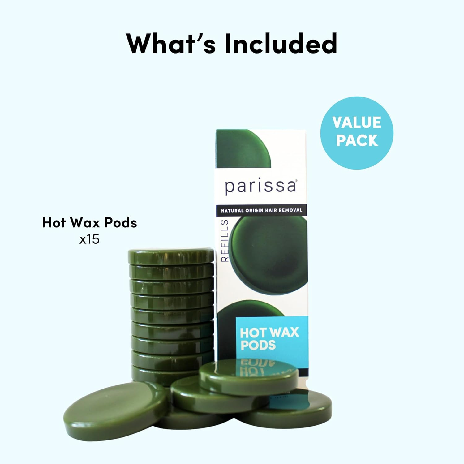 Parissa Hot (Hard) Wax Refill Pods for Short and Coarse Hairs image number 5