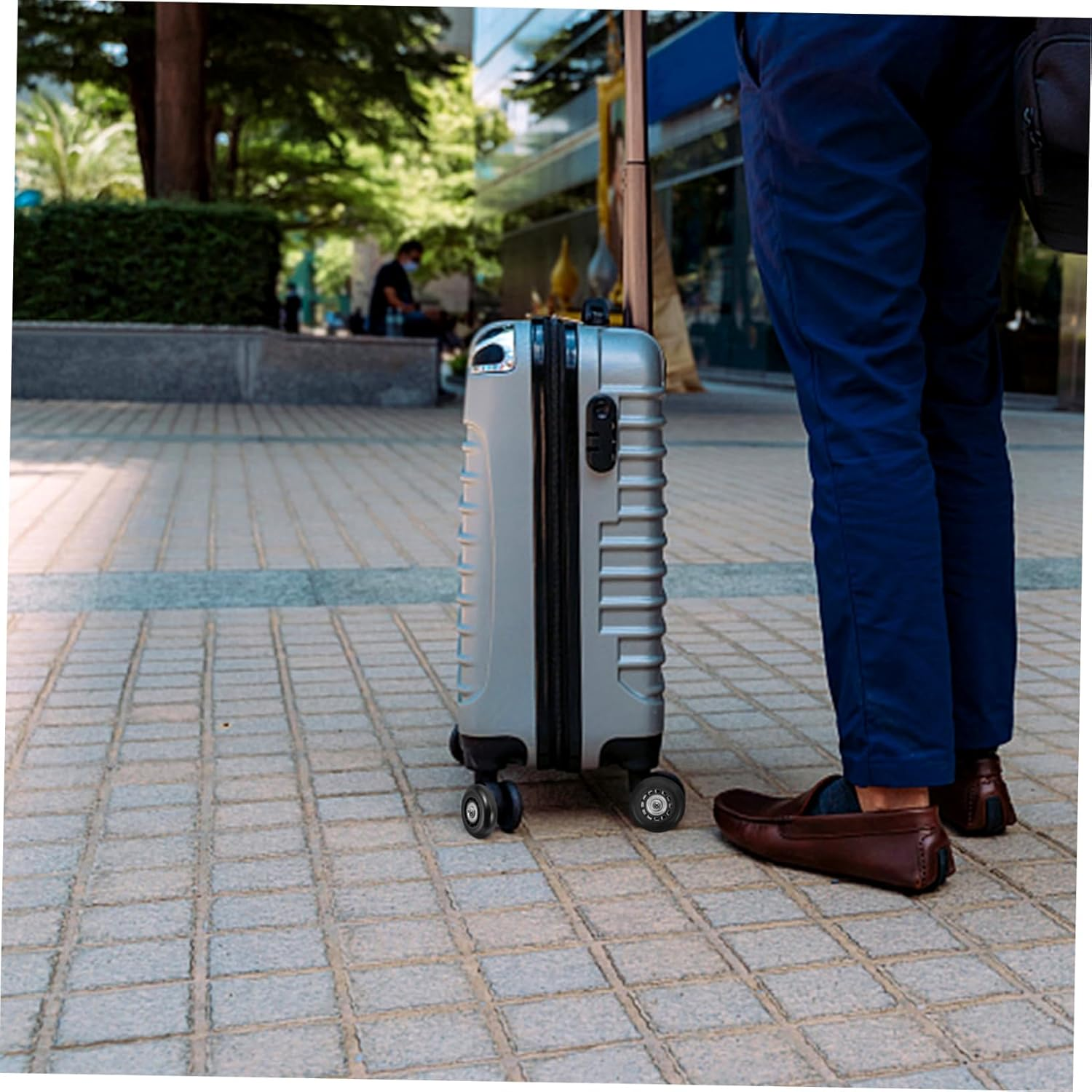 CHILDWEET 2Pcs Luggage Wheels Replacement Kit Metal Bearing Shaft 60X23Mm Swivel Caster Wheels for Suitcase Travel Bag Universal Repair Accessories image number 4