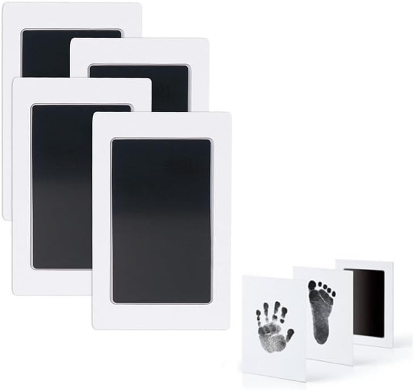 Baby Footprint Handprint Pet Paw Print Kit with 4 Ink Pads and 8 Imprint Cards,Inkless Hand and Footprint Kit,Footprint and Handprint Pet Paw Print Ink Kits