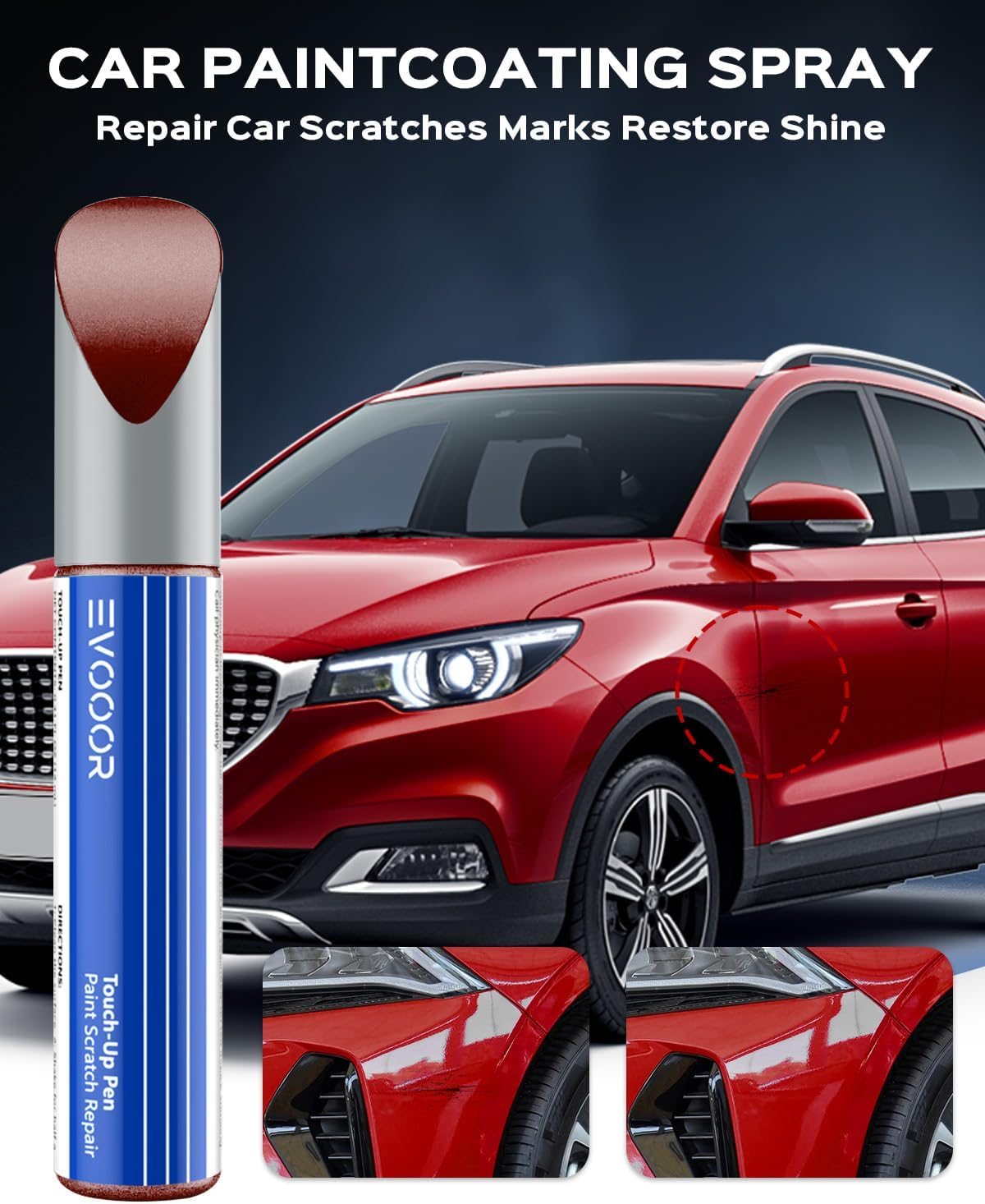 Rsj(Diamond Red) Touch up Paint Compatible with MG Exact Match&ndash;Chips and Nicks Touch Up image number 1