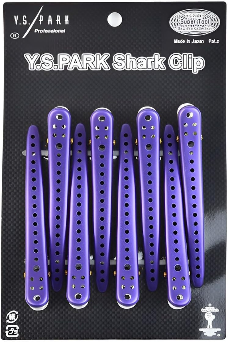YS Park Shark Clips - Purple Metal 8Pcs (Orange Metal) image number 2