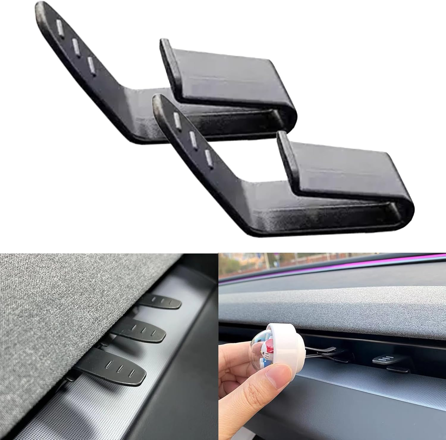 Air Freshener Adapter Clip Base for Tesla Model Y 3 Air Vent Car Air Fresheners Scent Diffuser Automotive Outlet Vent Perfume Interior Decoration Fragrance (2 Pack) (F, Invis.1|For MY M3-Old) image number 2