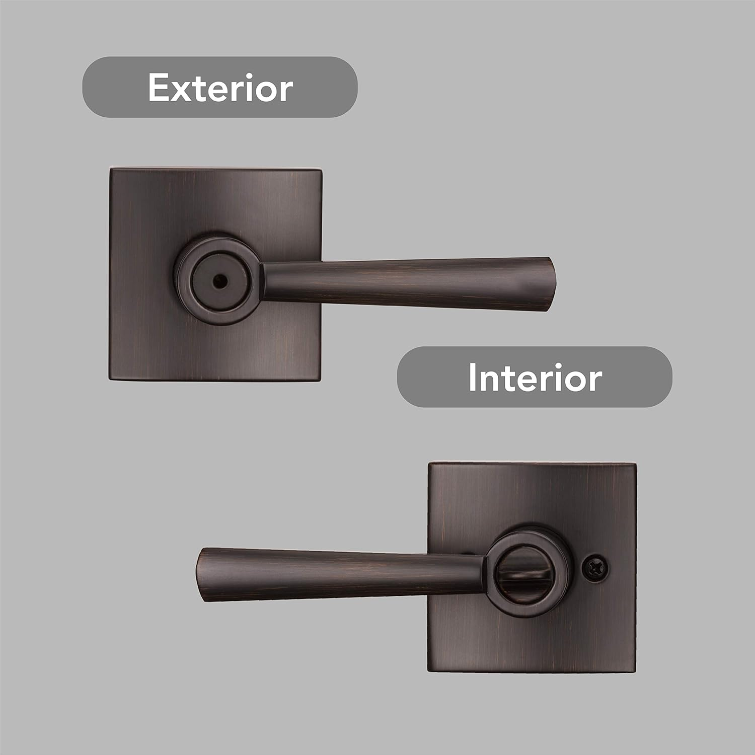 Baldwin 93530-009 353SPL Sqr 11P CP 6AL Lever, Venetian Bronze