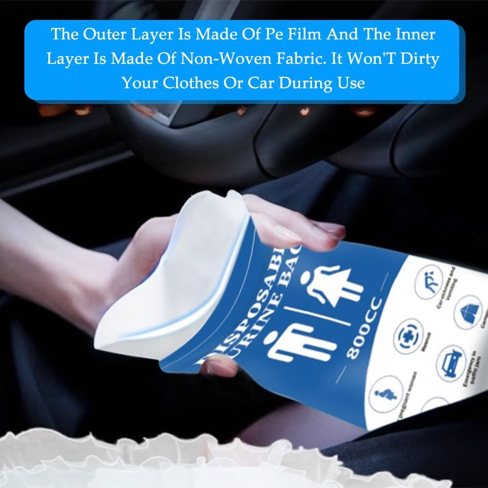 12-Pack Urine Bags, 800 ML Leak-Proof Travel Urine Bags, Portable Vomit Bag, with Solidifying Gel, Anti-Odor, Suitable for Cars, Camping, Traffic Jams image number 6