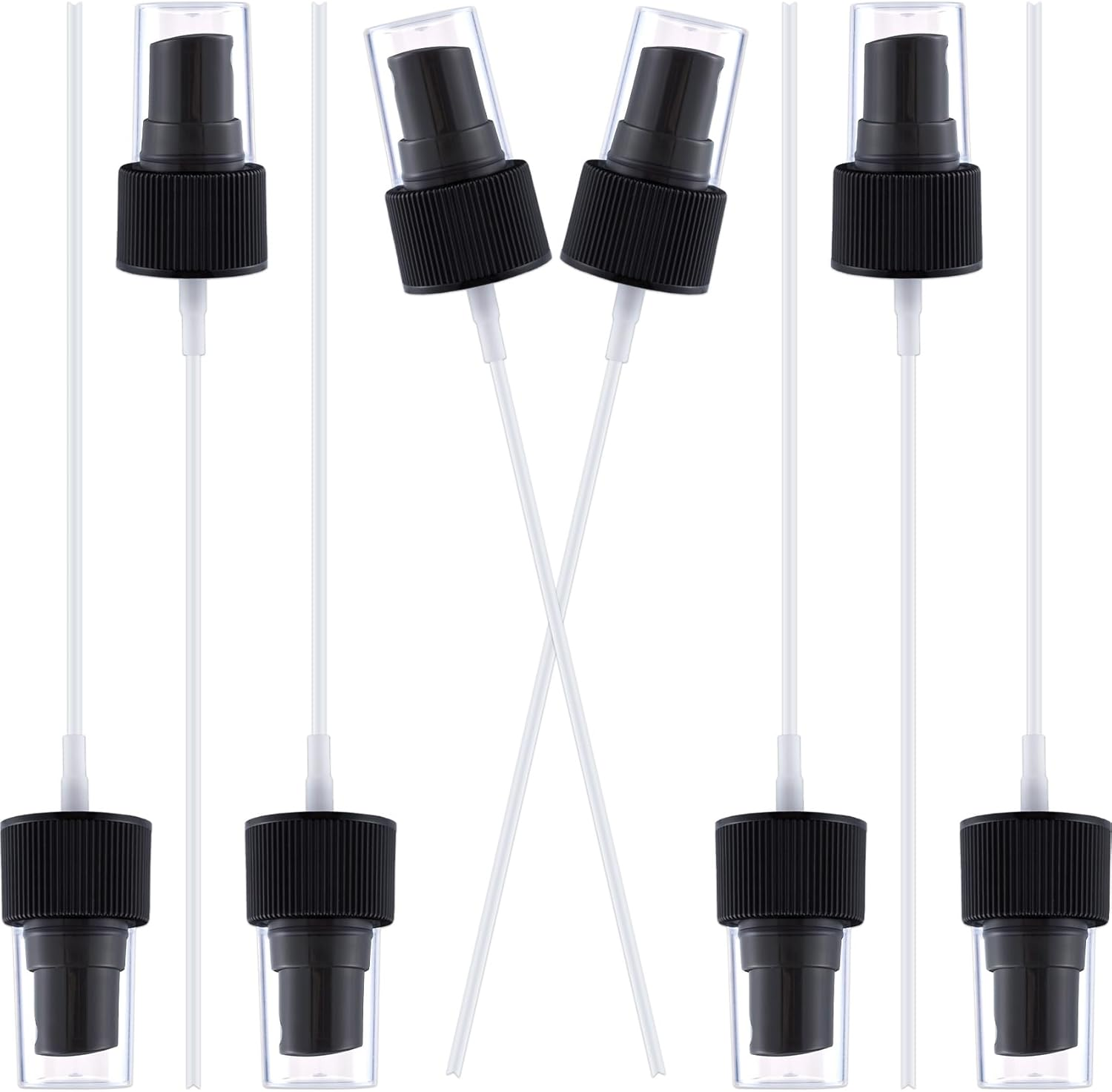 8Pcs Fine Mist Sprayer Caps, Plastic Spray Bottle Nozzle, Nozzle Tops Replacement for Cleaning Solutions- Black