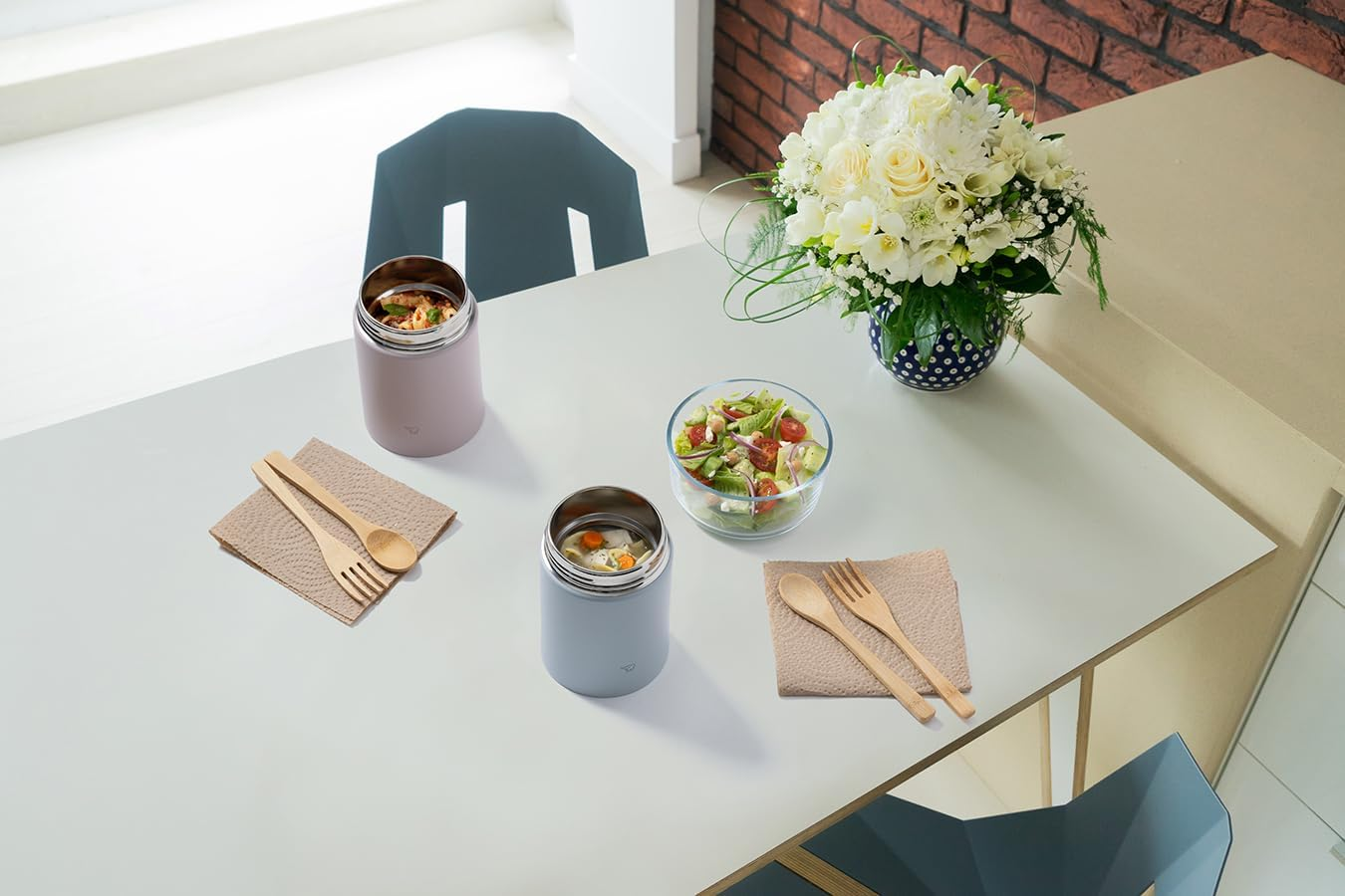 Zojirushi SW-KA75 H Stainless Steel Lunch Jar 25 Oz Ice Gray