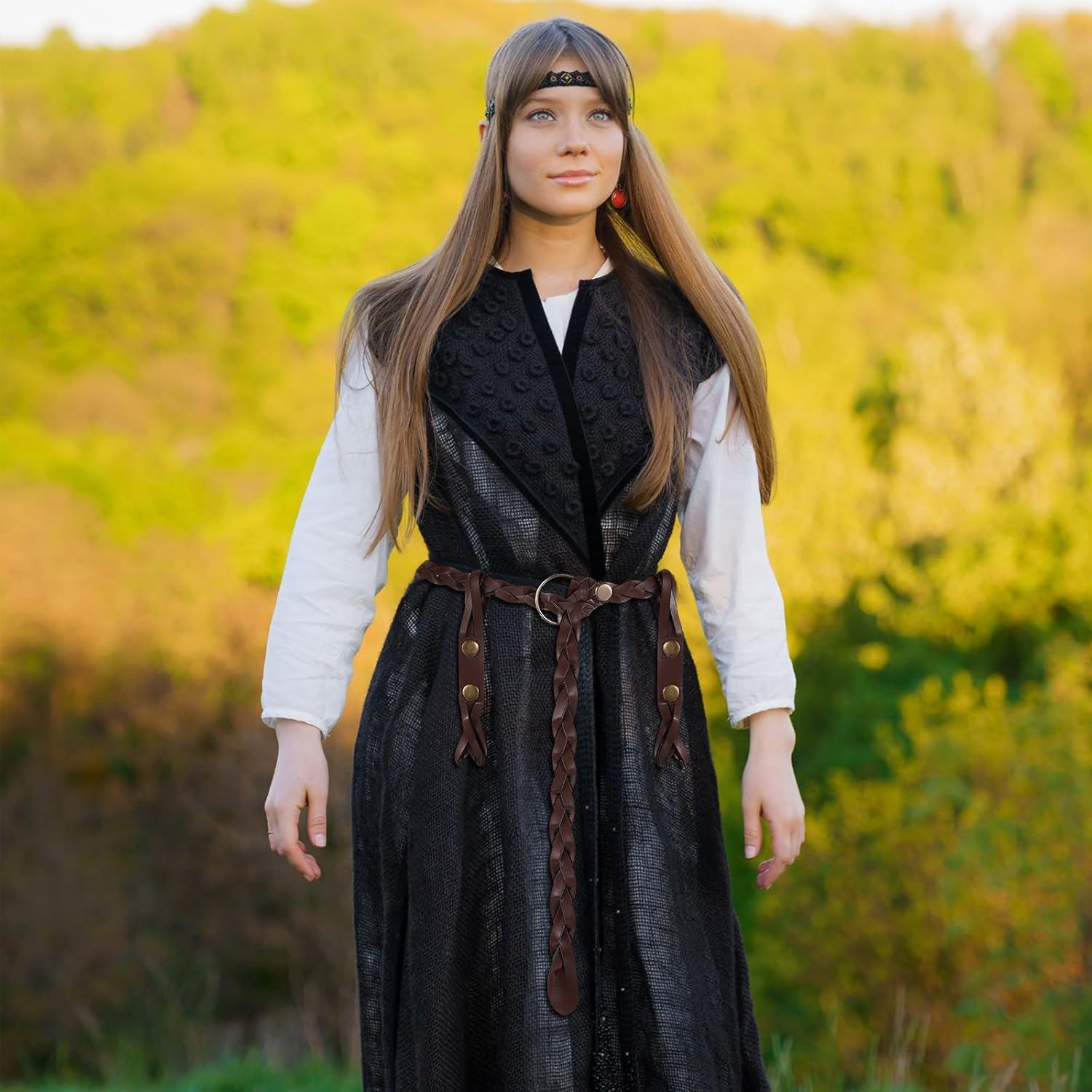 Skit Hikes Belt for Women Renaissance, Medieval Ren Faire Cosplay Vintage Belt Costumes Accessories Renaissance Fair image number 3