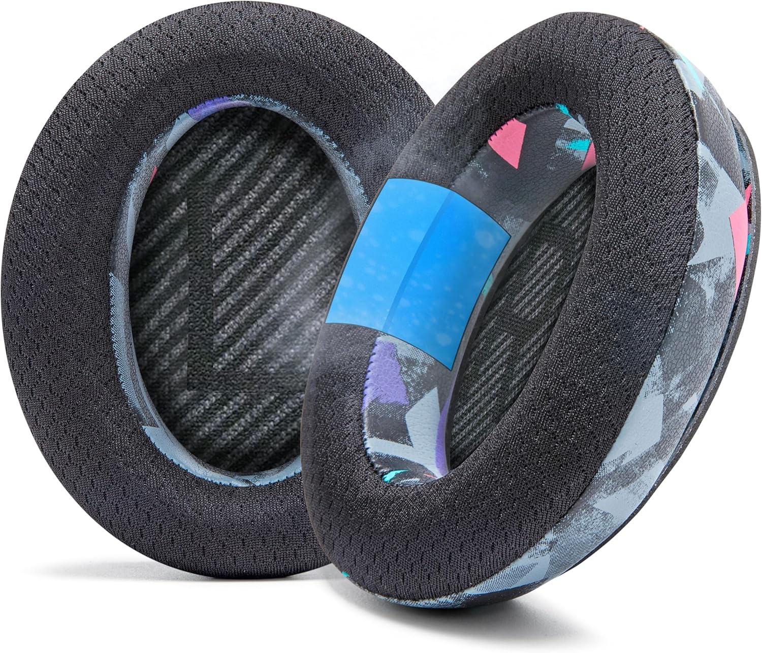 WC Freeze QC35 - Cooling Gel Ear Pads for Bose QC35 & Qc35Ii (Quietcomfort 35) Headphones & More | Breathable Sports Fabric, Cooling Gel, Extra Thick & Cooler for Longer | Orange Prism