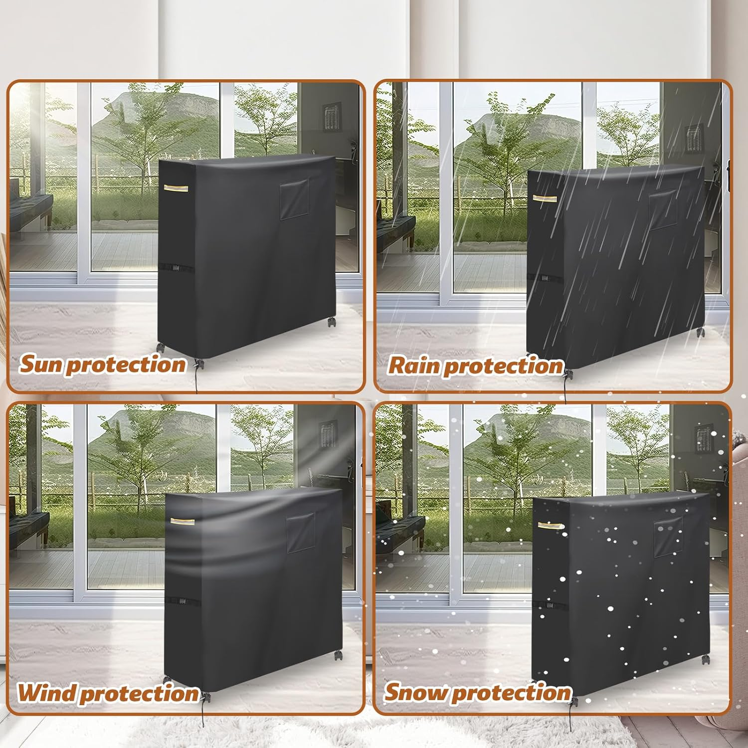 Crib Storage Cover, Oxford Cloth Compact Folding Crib Saver Practical Protection Accessories from Dents Scratches Dust and Dirt While in Storage image number 2