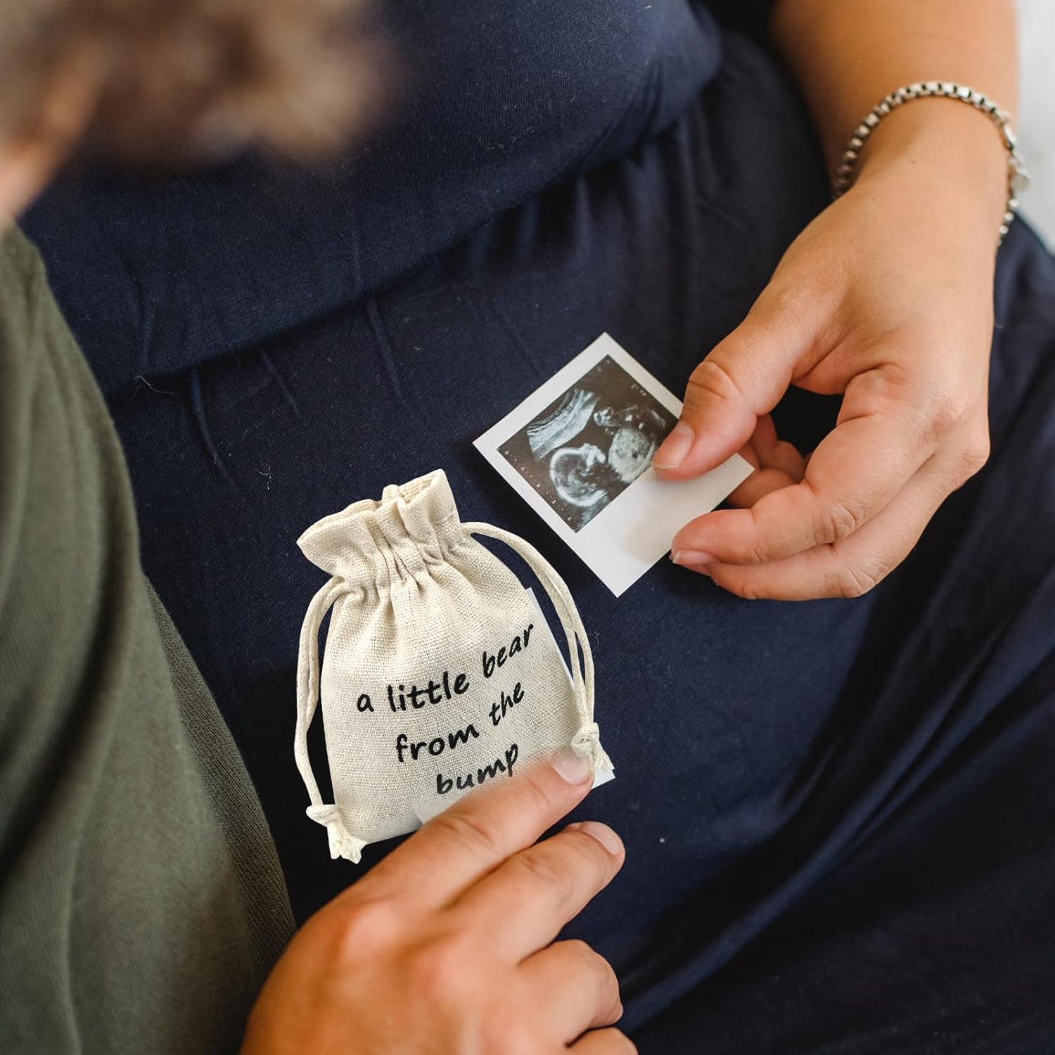 LUOKIFUR Pocket Bear ''Crash'' Gifts Pregnancy Announcements New Grandparents Gifts Baby Keepsake Gifts (Bump), 5Cm * 5Cm - Boyfriend image number 3