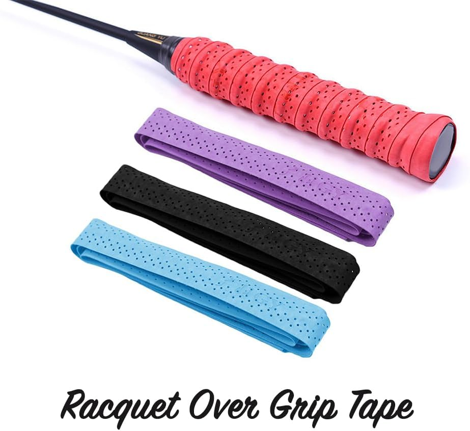 2 Grips Tennis Racket Grip Tape - Precut and Dry Feel Tennis Grip - Tennis Overgrip Grip Tape Tennis Racket - Wrap Your Racquet for High Performance (Blue) image number 3