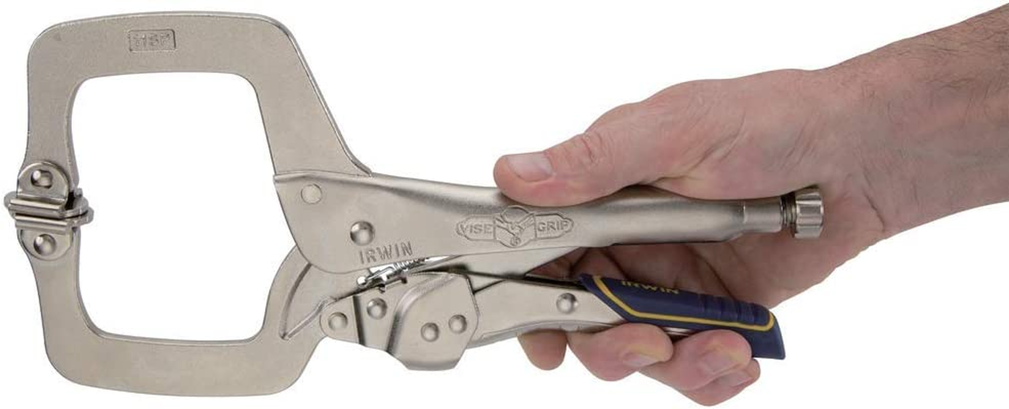 IRWIN VISE-GRIP Welding Pliers, Fast Release, C-Clamp with Swivel Pads, 11-Inch (IRHT82586) image number 1