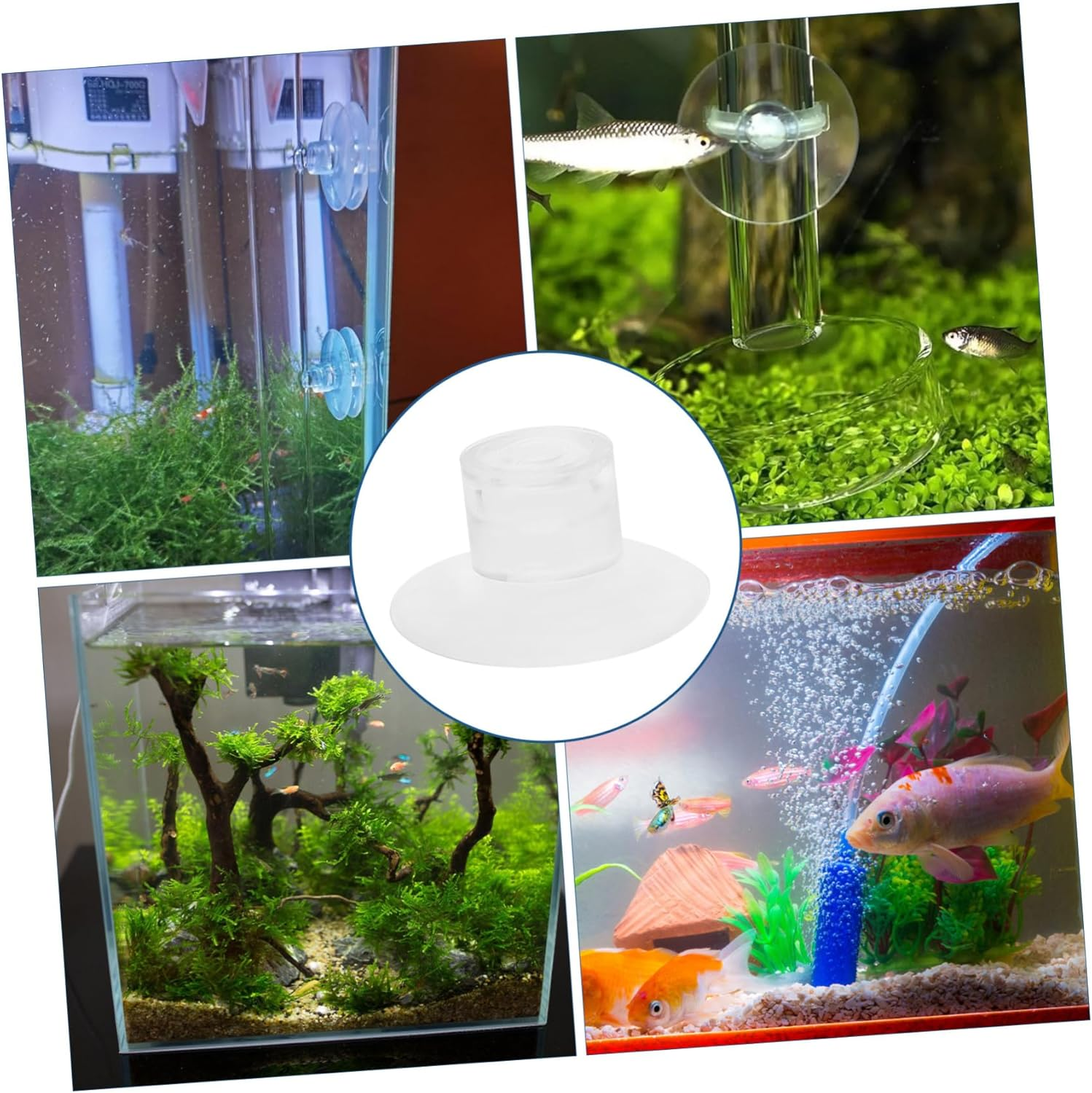 VANZACK 50Pcs Aquarium Feeder Cups for Fish Tank Holders for Easy Installation and Secure Feeding for Aquatic Plants and Decorations image number 2