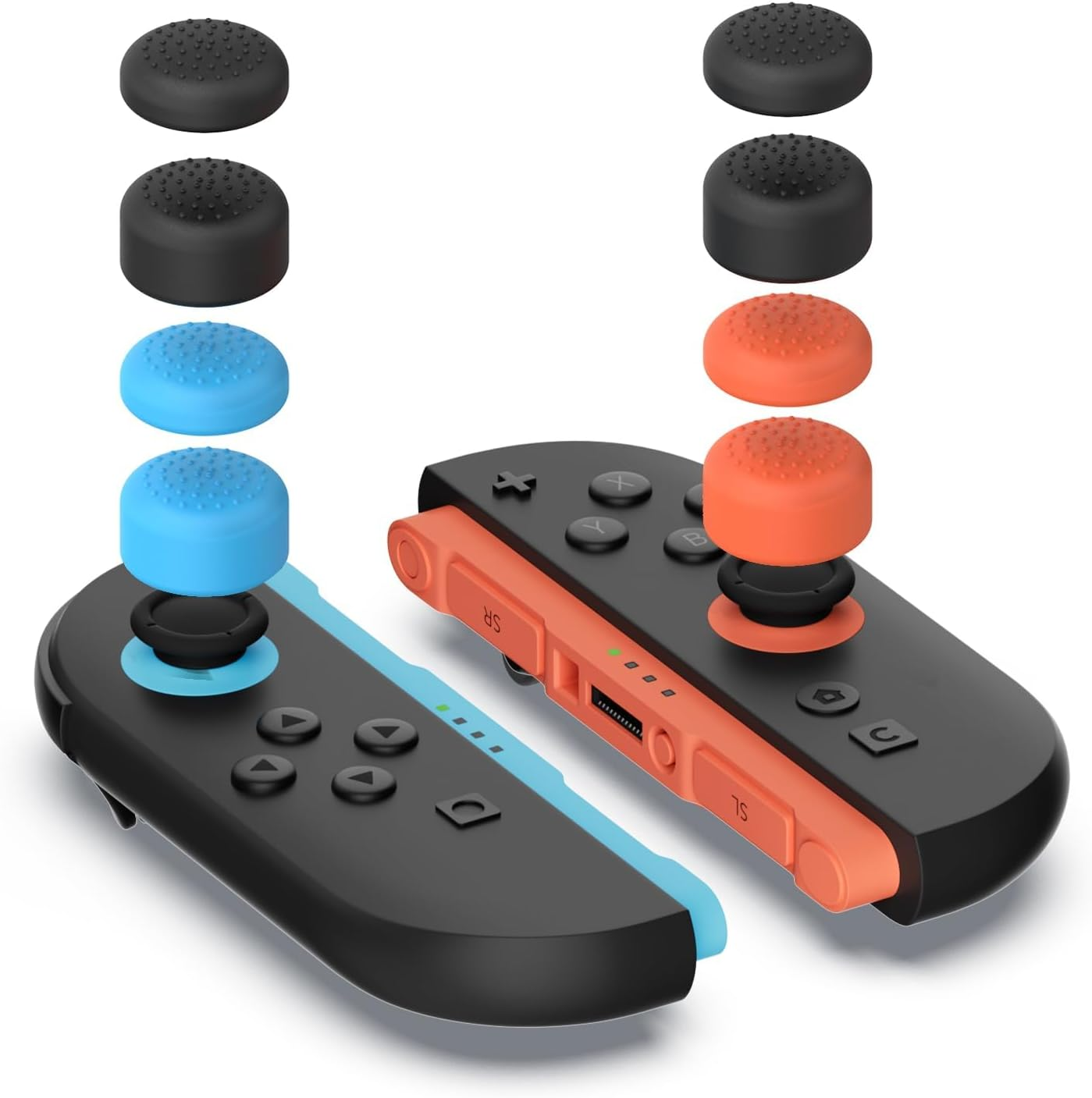 8 Pack Thumb Grips Compatible with Nintendo Switch 2 (2025),Thumb Grip Caps for Switch 2, Enhanced Gaming Grip Set, Joycon Grip Button Stick Cover, Improve Control and Guard Joystick Wear image number 2