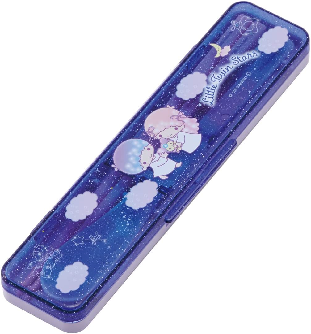 Skater CCS3SAAG-A Little Twin Stars Night Sky and Nemrin Sanrio Antibacterial Chopsticks Set, 7.1 Inches (18 Cm), for Adults, Made in Japan image number 1