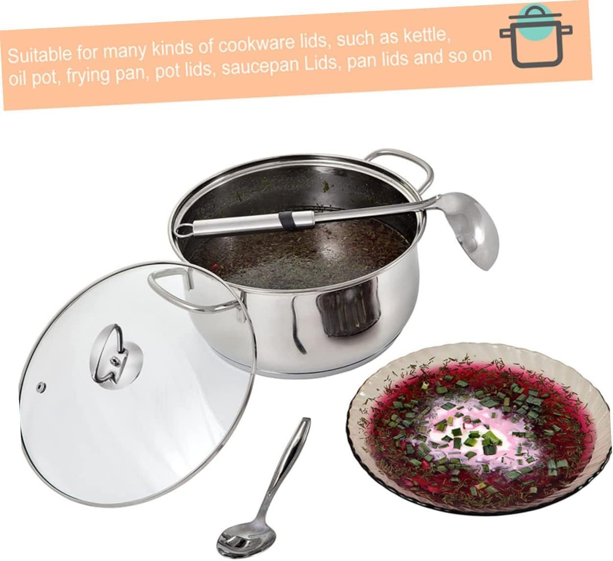 4Pcs Pot Lid Knobs, Universal Kitchen Cookware Replacement Pan Lid Holding Handles, Pot Lid Cover Knob Handle, Knobs Casserole Kettle Cover Glass Saucepan Handle Replacement Set image number 5