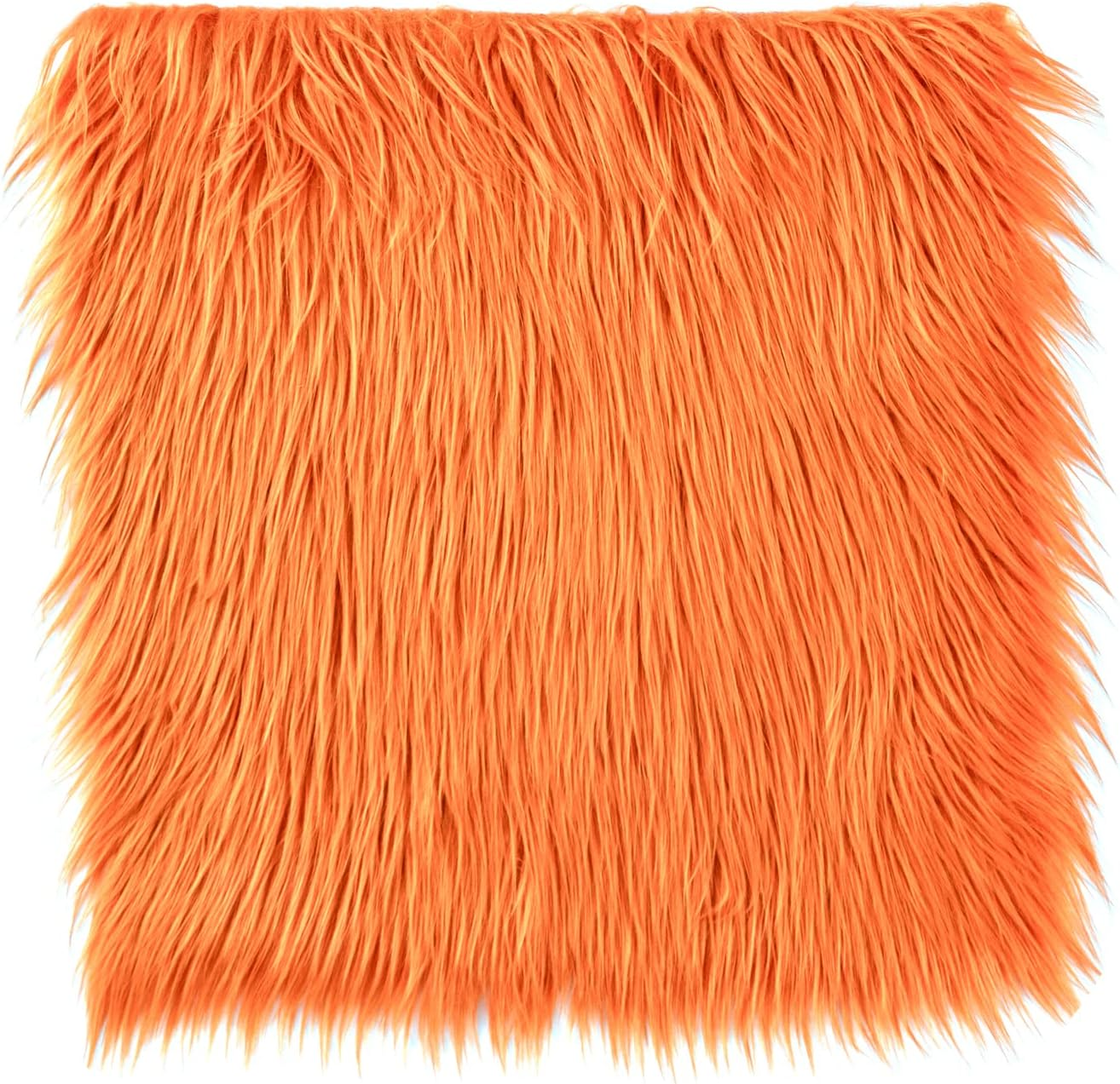 Qidkeo Faux Fur Fabric for Crafts, Gnomes, Animal Costumes, Cushions, Decorations;Orange 20X20In image number 2