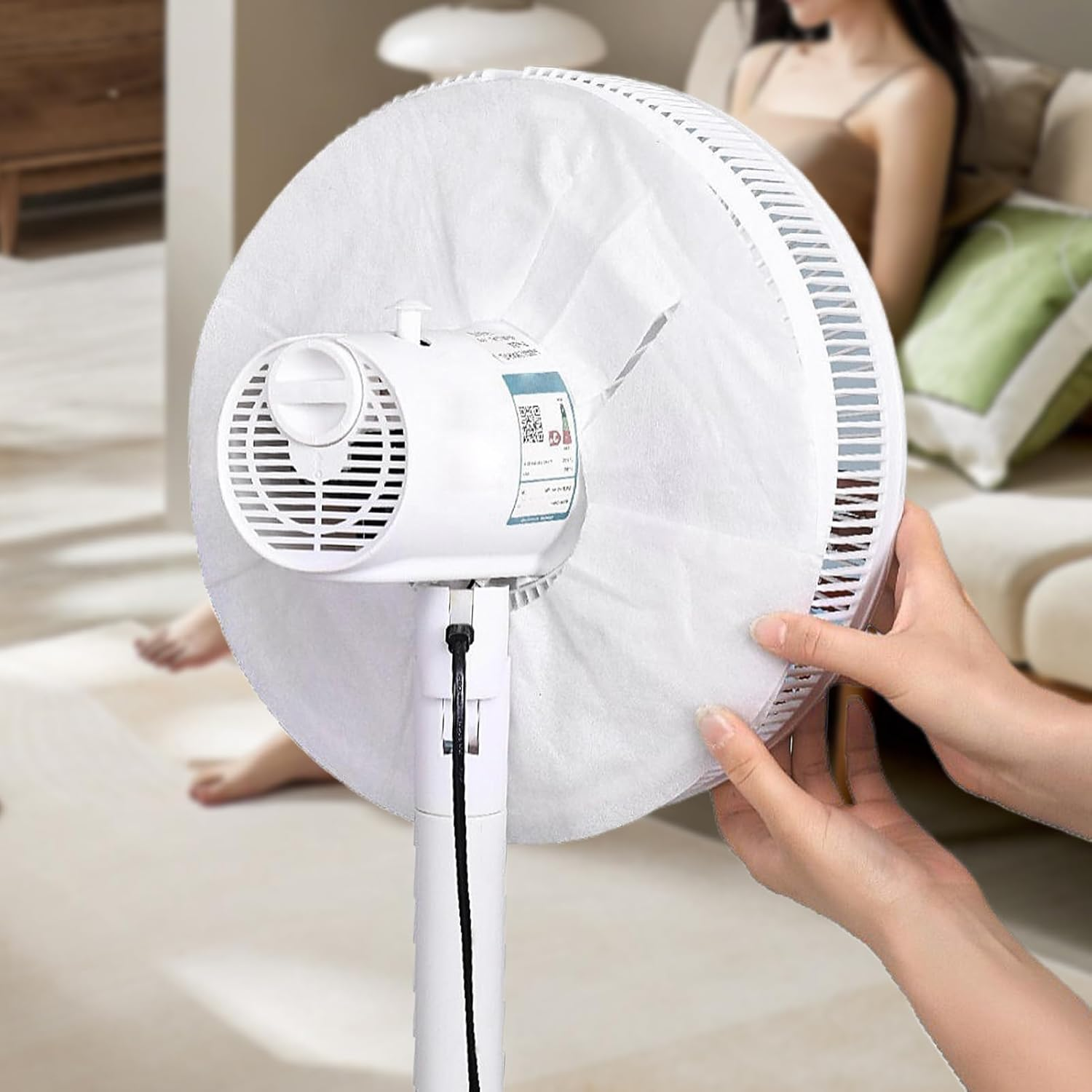 Fan Guard Dust Cover,Damp-Proof Cover for Pedestal Fan - Electrostatic Adsorption Filter Easy Removal Long-Lasting Guard for Home Office Colleagues Family Friends - 18 Inches image number 6