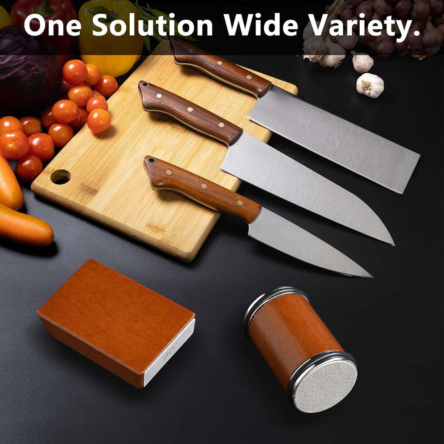 Knife Sharpener Rolling Knife Sharpener with 400 & 1000 Grit Discs, Knife Sharpening Kit with 15 and 20 Degree Sharpening for Home Cooks & Chef'S Knives image number 5