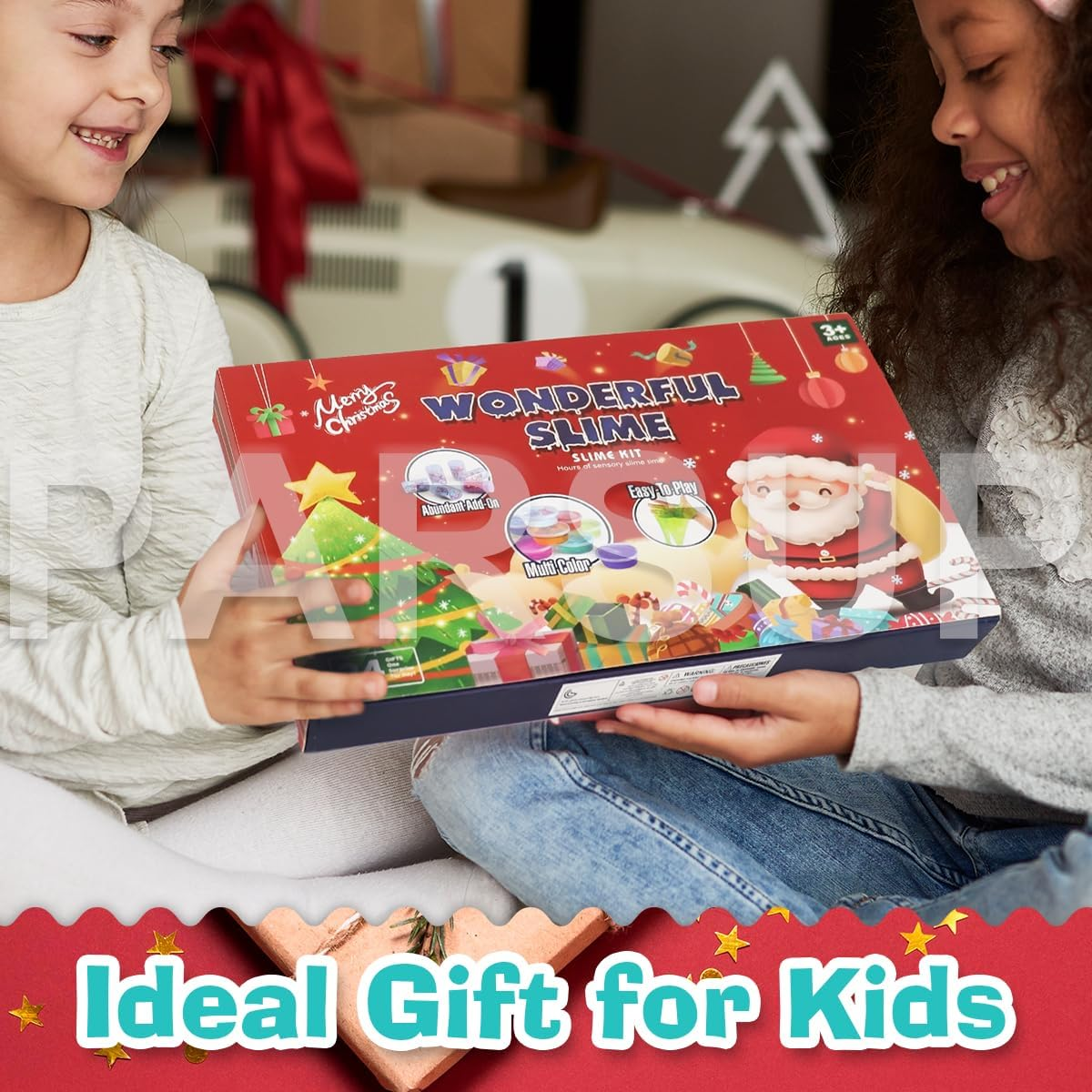 2025 Christmas Slime Advent Calendar for Kids, Crystal Fidget Holiday Surprise Gift Set, 24 Days Christmas Countdown Calendar Xmas Toys Gifts Boys Girls Toddler Party Favors Christmas Stocking image number 1