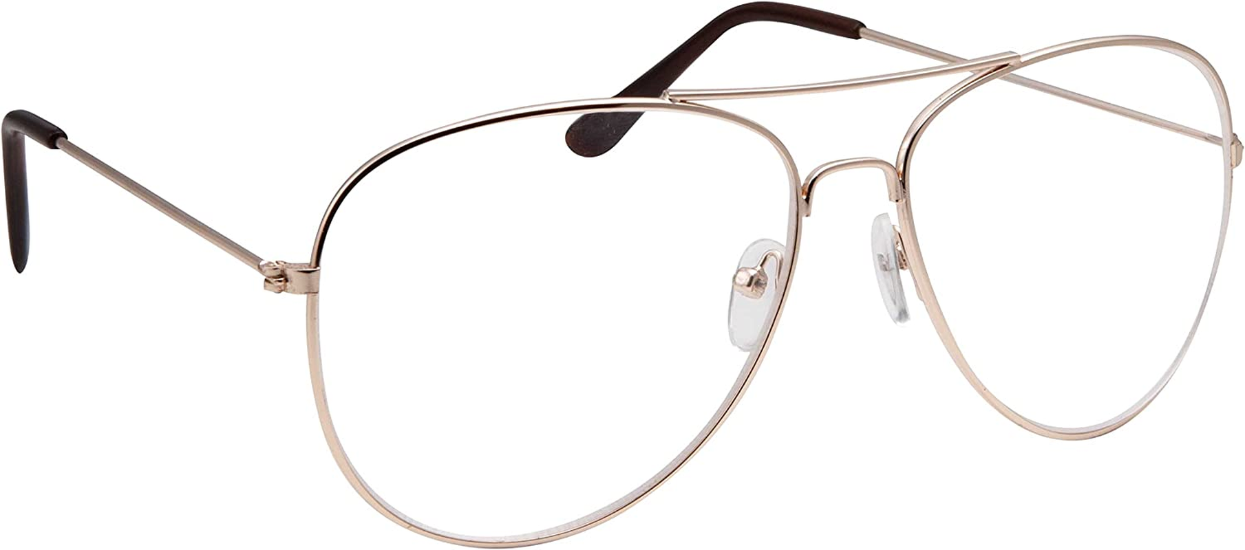 Grinderpunch New Non- Premium Aviator Clear Lens Glasses Gold
