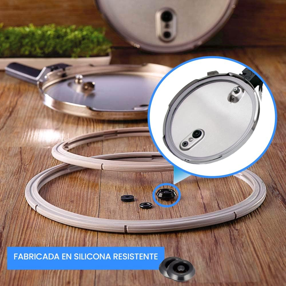 Anakel Home Valve Diaphragm Compatible with Fissler Blue Point, Fissler Vitaquick and Comfort Pots, Manufactured up to 2010, Pack of 2, Adaptable, Black image number 2