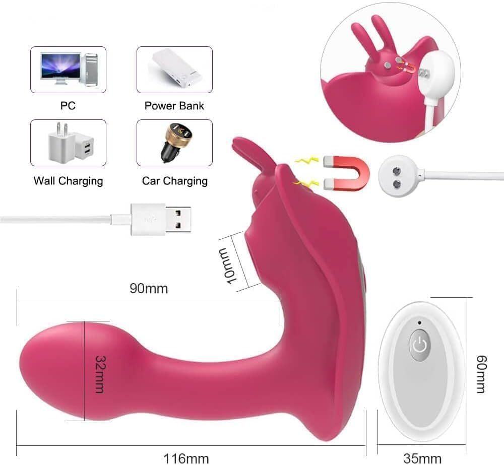 Rabbit Toys Rechargeable Adult Toys Adult Sensory Toys for Women - Female Sex Pleasure Devices Purple Powerful Tongue and Licking G Toys for Female Couples Panty Stimulation