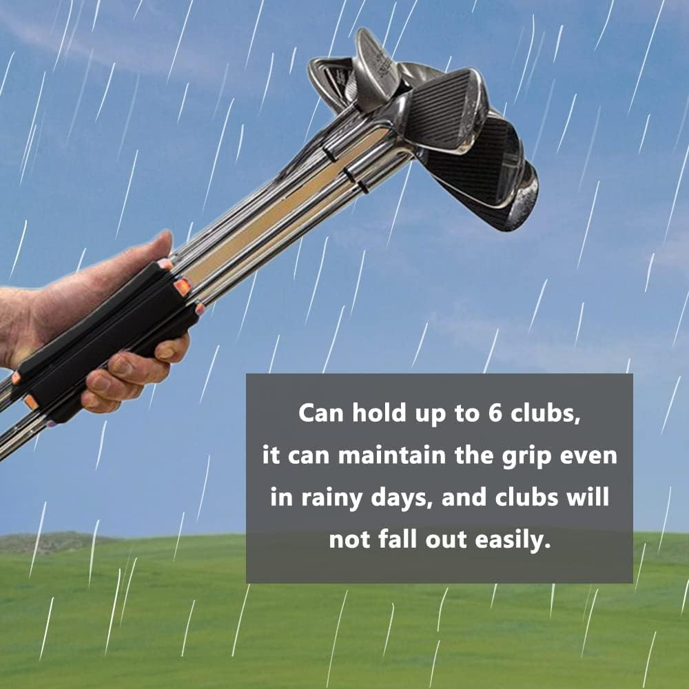 WADY Golf Club Carrier, Portable Golf Club Retainer, Golf Club Retainer Fixed Support Fixed Clip Holder Holds up to 6 Clubs, Golf Club Divider for Carrying - Gra+Blue image number 5
