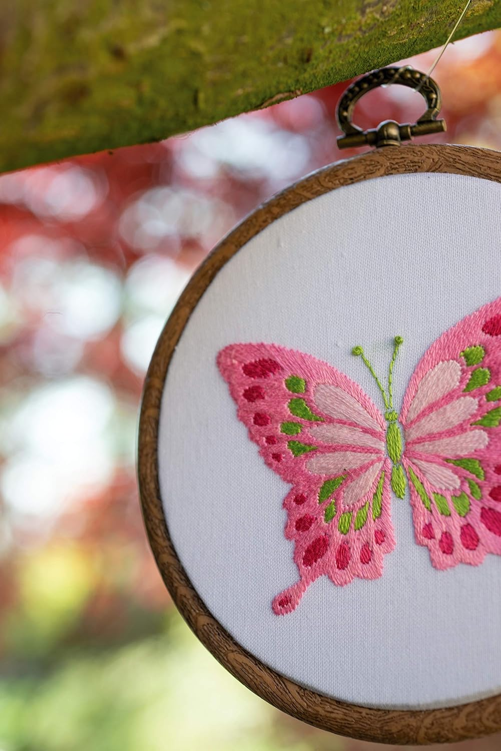 VERVACO (3PL) PN-0178195 Stampd EMBROIDRY KIT BUTTERFLIE, Butterlies with Ring Set of 3 image number 3