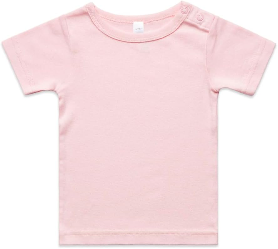 Ascolour Baby Unisex Baby Tee Shirts Short Sleeve Shirt 0-24Months - White, Pink, Grey, Black (White, 18-24M) image number 1