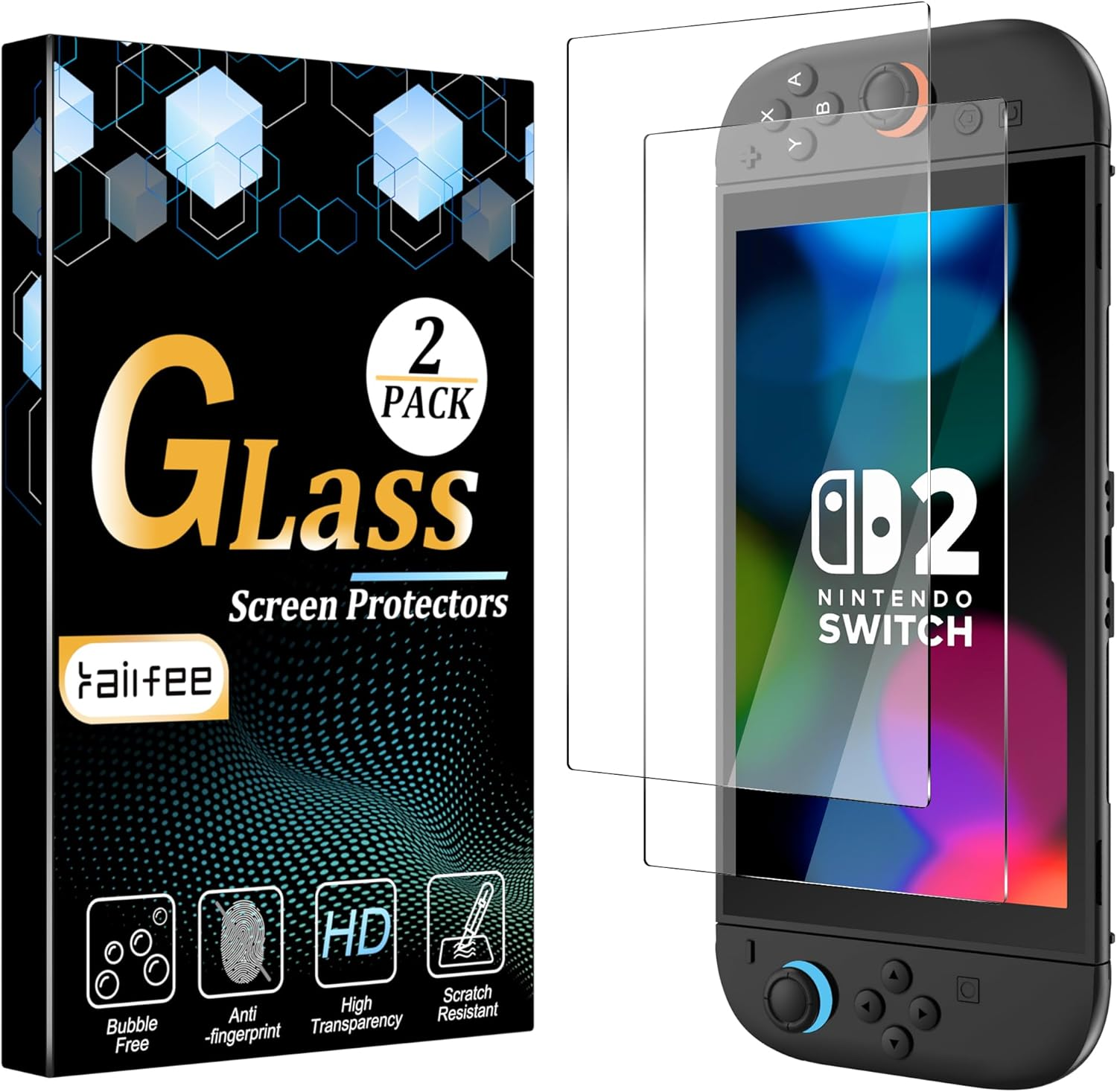 Protective Case for Nintendo Switch Lite, Full Protection Switch Lite Cover, TPU Shock-Absorption and Anti-Scratch for Nintendo Switch Lite Skin with Bult-In Screen Protector & Thumb Grip Caps, Black