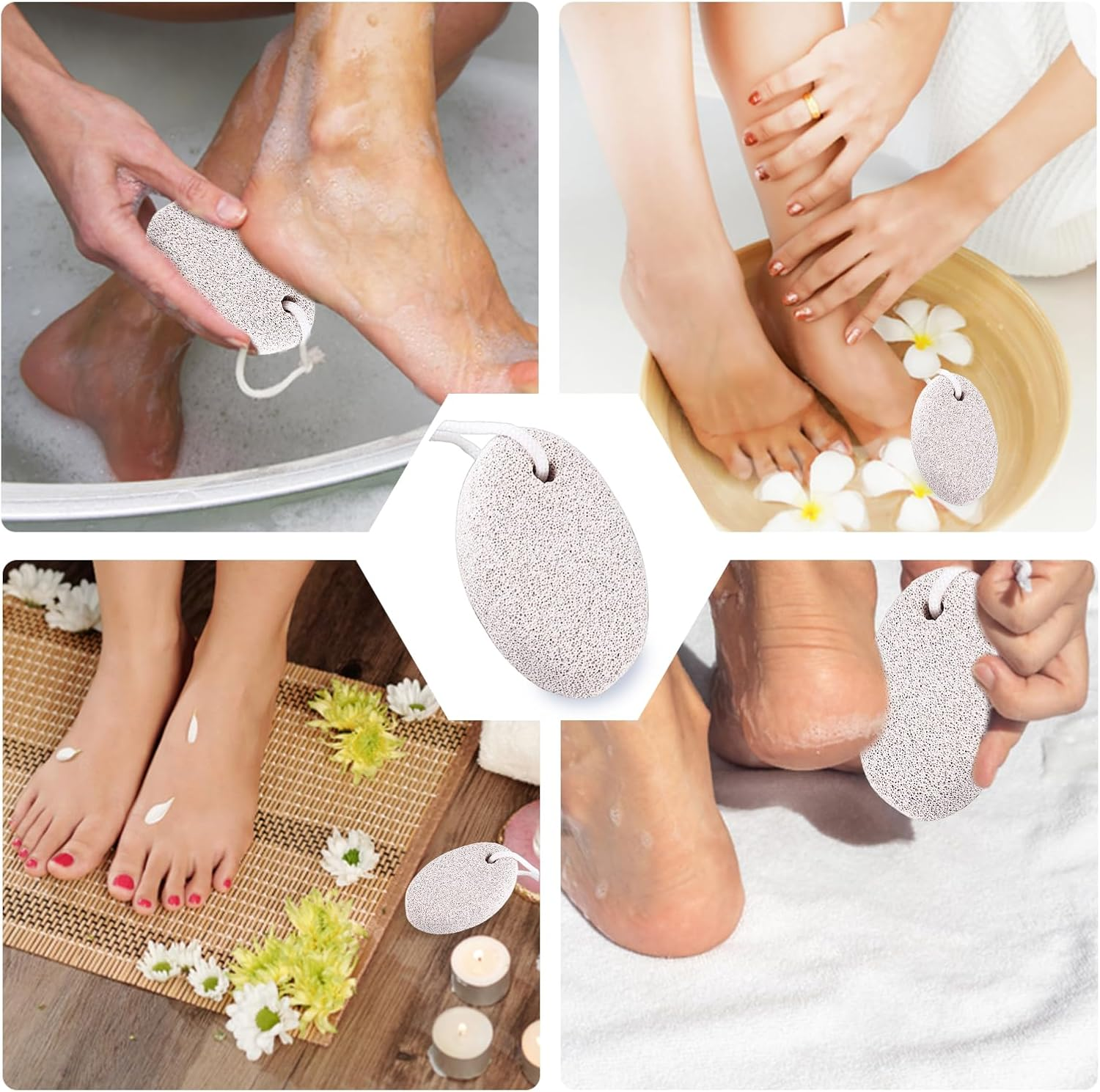 Pack of 3 Pumice Stone Foot Care, Pumice Stone Callus Remover Callus Remover Foot Stone Natural Pumice Stone for Calluses and Skin Hardening Removal image number 3