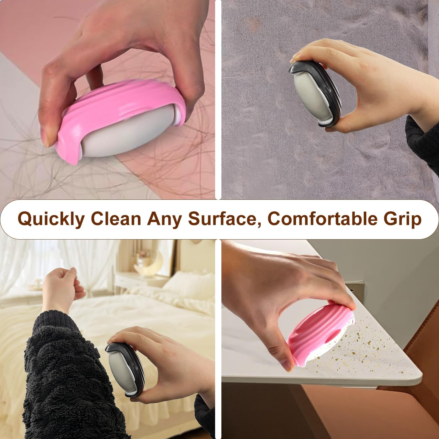 Penguin Roller 2Pcs Washable Reusable Mini Travel Lint Roller Extra Sticky Pet Hair Removal Tool for Clothes Effective Dog Cat Hair Remover image number 3