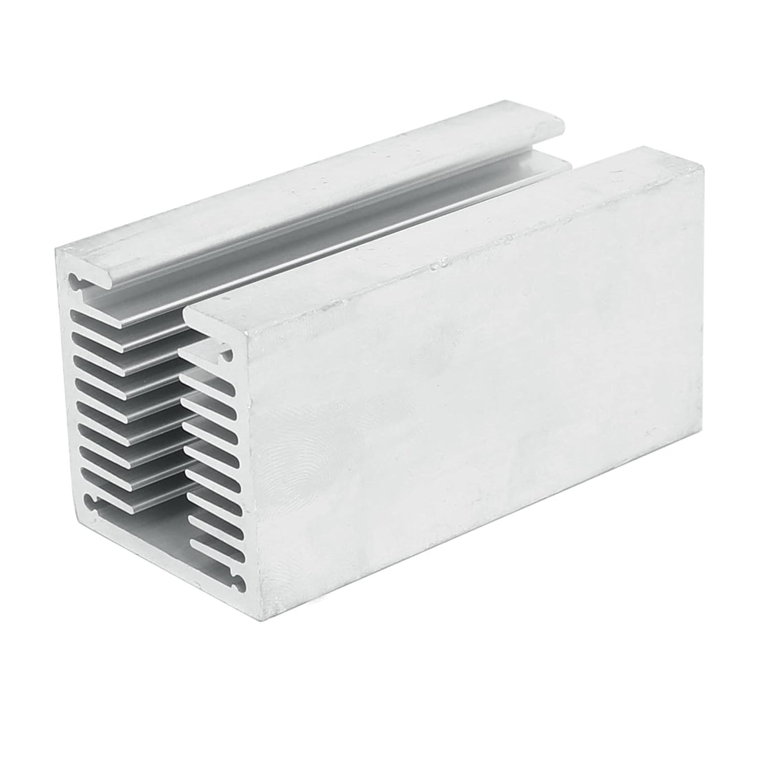 Easycargo 40Mm Heatsink 100Mmx40Mmx40Mm, Silver Tone Aluminum Cooler Heat Sink for Cooling LED Power Amplifier TEC1-12706 Thermoelectric Cooler Water Cooling Modules (100X40Mmx40Mm) image number 2