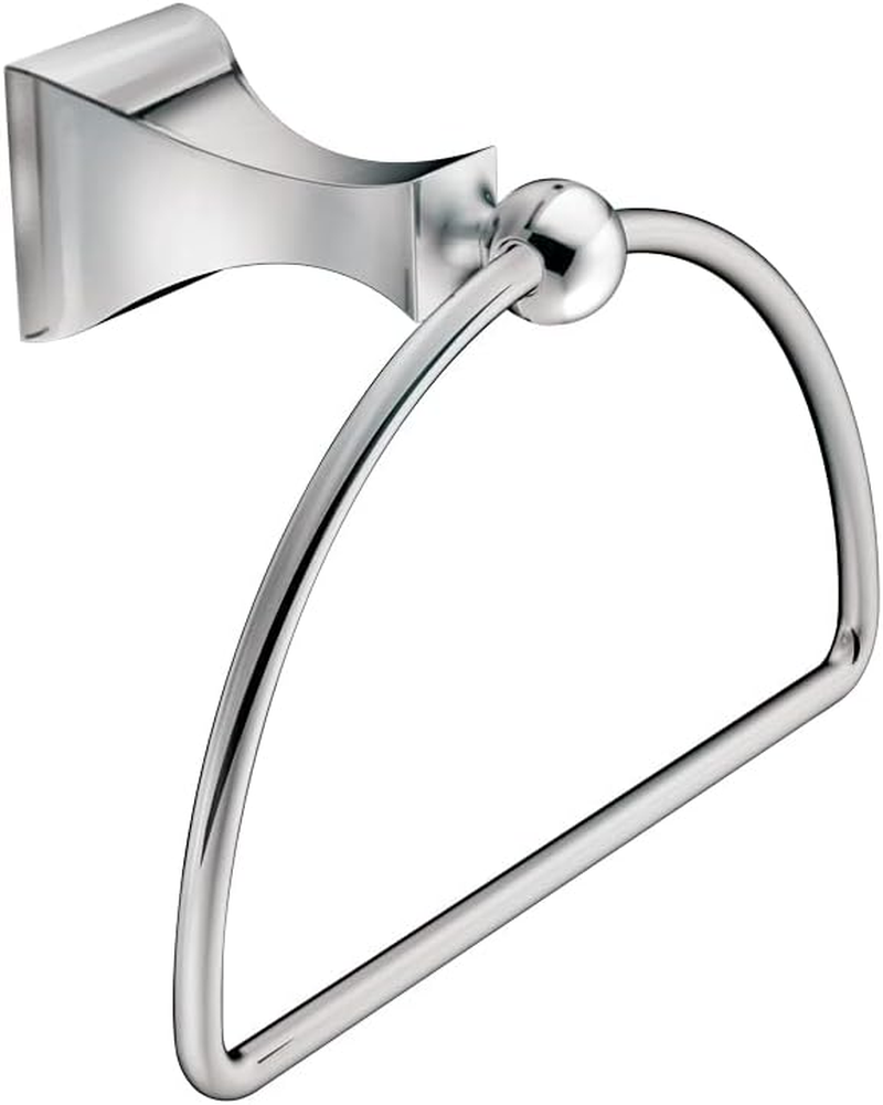 Moen DN8386CH Retreat Collection Bathroom Hand Towel Ring with Hardware, Chrome