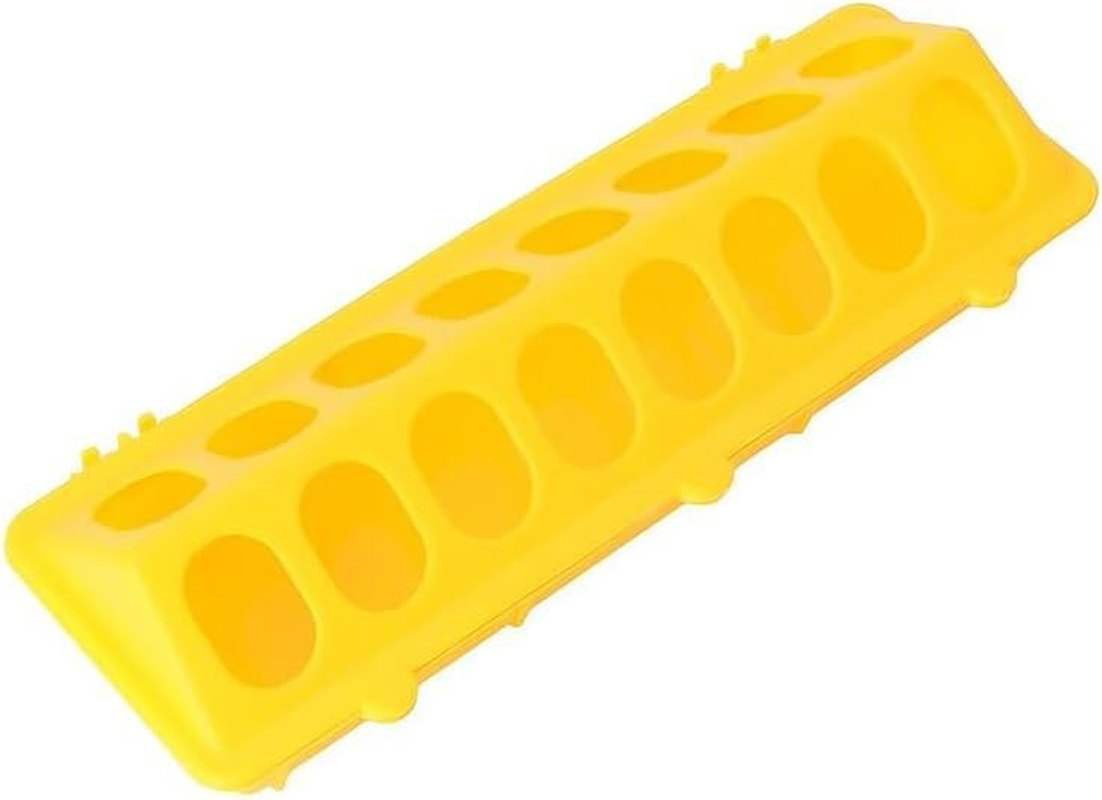 Multicolor 30Cm Bird Feeder & Drinker: Versatile Storage Trough for Chick, Pigeons, and Wild Birds - Durable, Easy-Fill Plastic Dispenser with Hinge Opening, Ideal for Stable and Aviary Environments