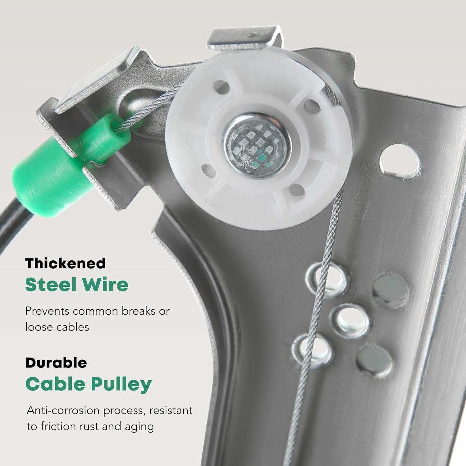 YHTAUTO Rear Passenger Side Power Window Regulator with 2-Pin Motor Assembly for BMW E46 325I 325Xi 330I 330Xi 2001-2005, 323I 328I 1999-2000 image number 5