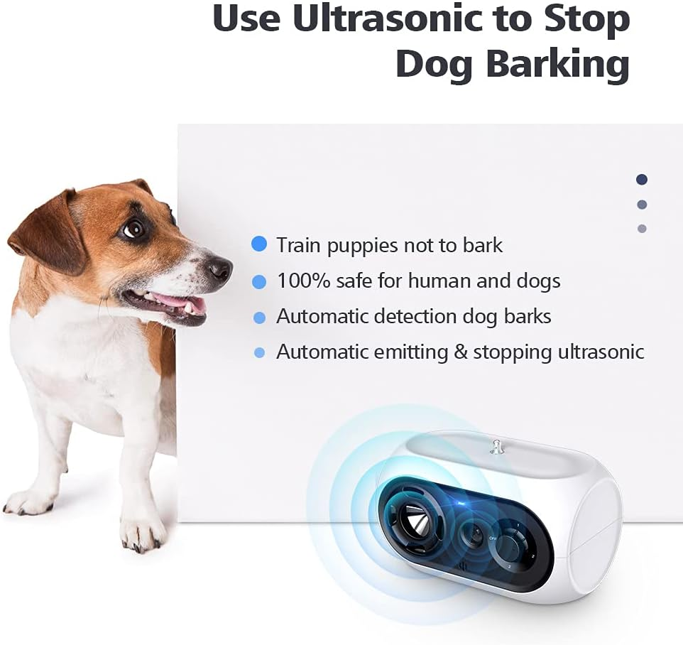 Anti Barking Device, Automatic Ultrasonic Antibarking for Dogs, Rechargeable Stop Dog Bark Device with 3 Adjustable Modes, Bark Stopper for Indoor Outdoor Use Small Medium Large Dogs image number 5