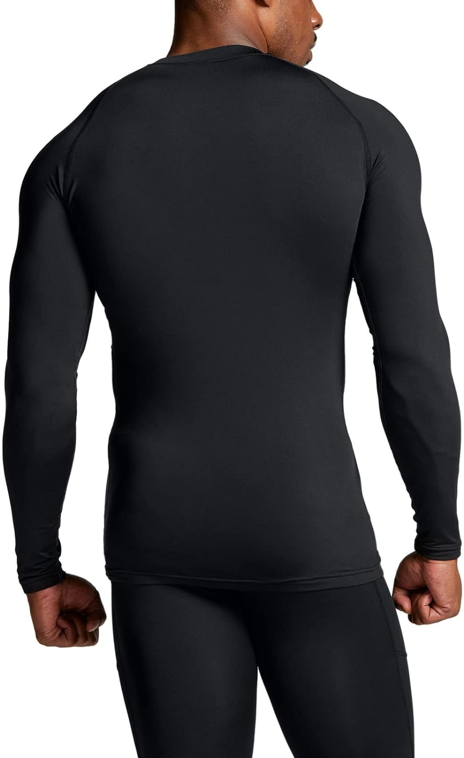 TSLA Men&rsquo;S Thermal Compression Base Layer Shirt | Fleece-Lined Long Sleeve Top for Winter Running & Training (1 or 2 Pack) image number 2