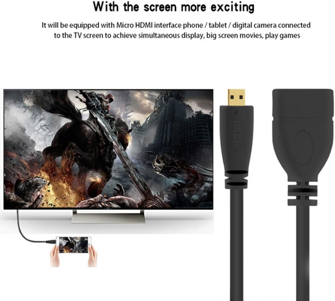 Chenyang Micro HDMI Male to HDMI Female Adapter Short Cable 10Cm for XOOM Droid X HDTV 4K 1080P image number 4