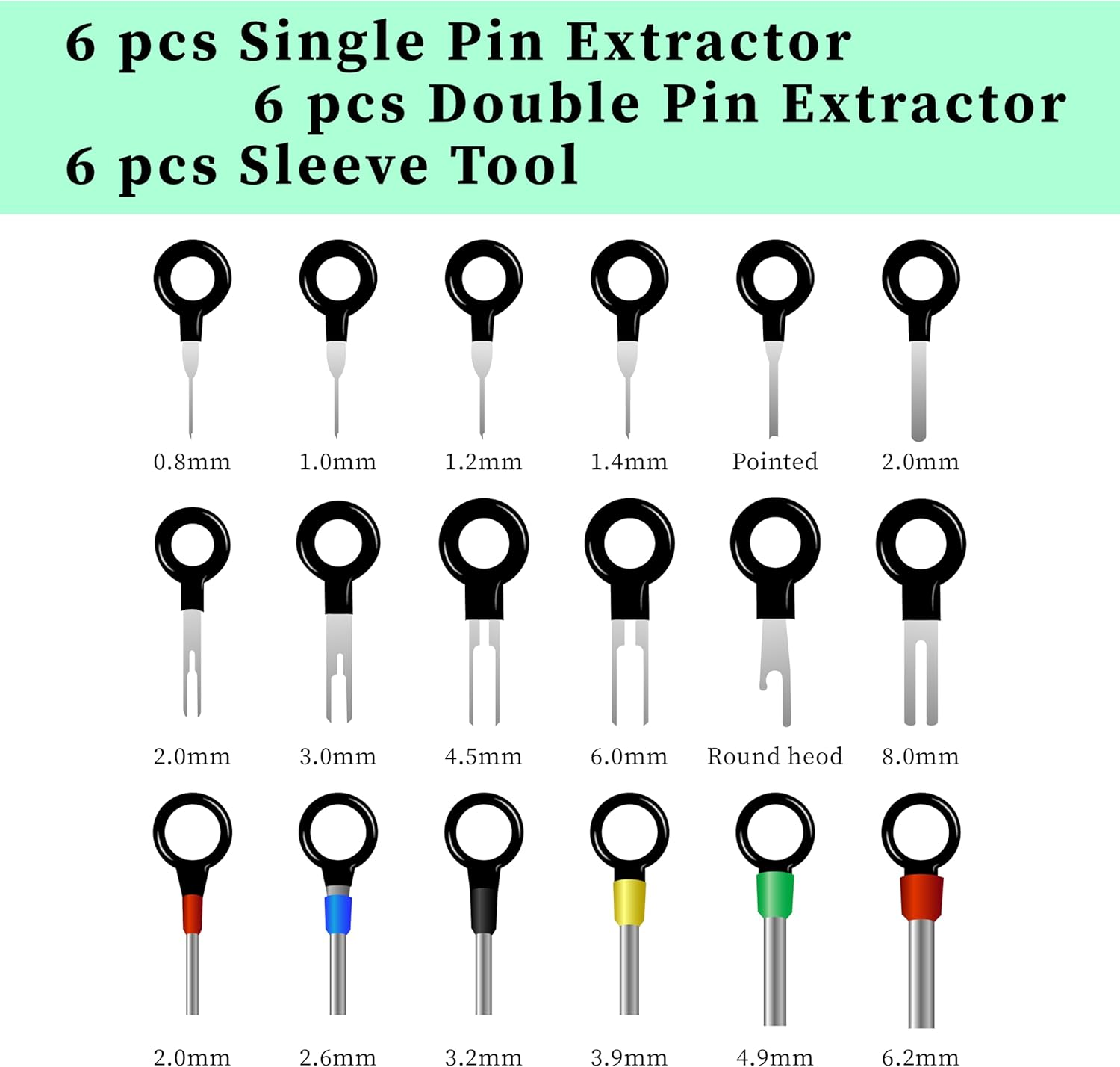 41 PCS Terminal Removal Tool Kit,Pin Extractor Tools Set Electrical Wire Connector Pin Release Depinning Tools for Automotive Car Broken Key Ejector for Home Appliance - 82 Pcs image number 2