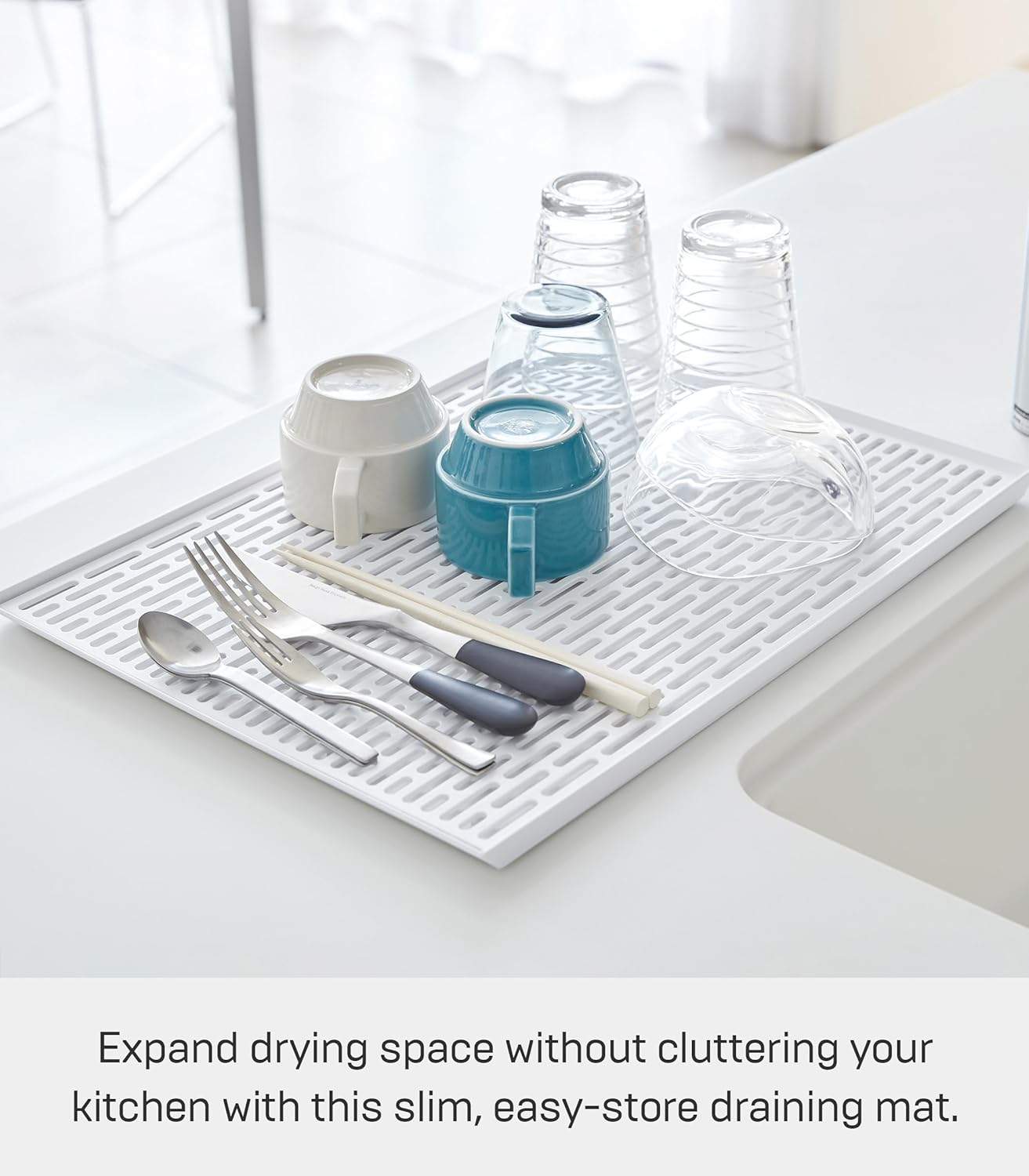 Tower Wide Glas & Mug Drainer WH image number 4