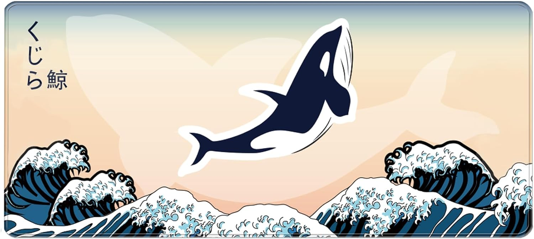 FANTECH Mouse Pad, Gaming Mousemat Esports Waterproof Surface Large Deskmat Anti-Slip Base Desk Mouse Pad Mat for Gaming, Office, Home, 900X400X4Mm (Aqua)