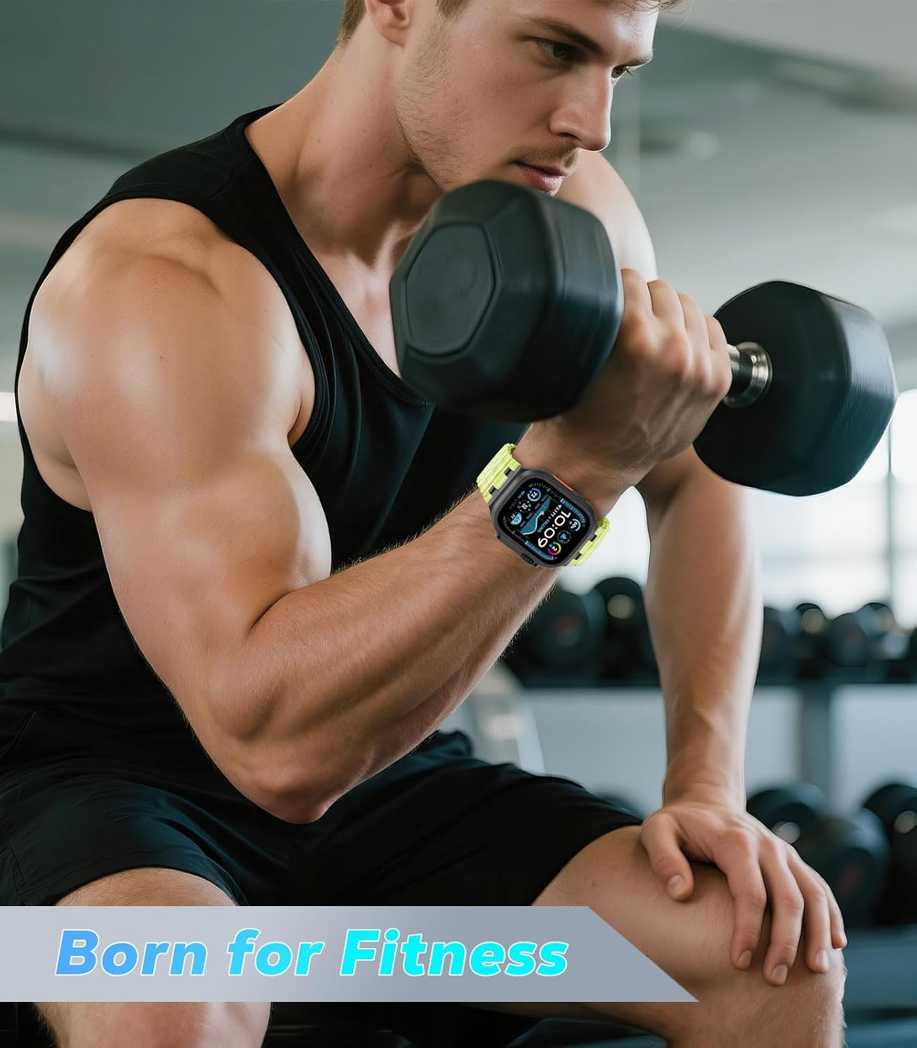 Astorgos Bicolor Ocean Band for Apple Watch Ultra 3/2/1 49 Mm, S11/S10 46 Mm, 9/8/7 45 Mm, SE3/SE2/SE/6/5/4 44 Mm, 3/2/1 42 Mm, Metal Connector Extra Long Breathable Sports Watch Strap, S + TL Green image number 3