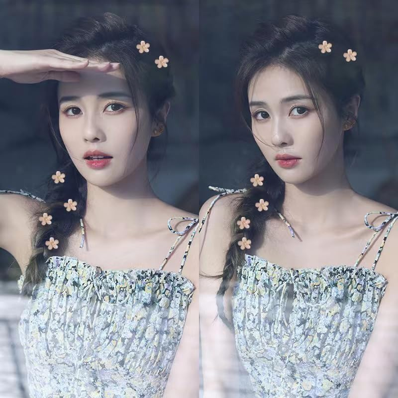 10 Pcs Small Flower Claw Clip Flower Hair Clips for Women Girls Flowers Hair Barrettes Flower Hair Accessories for Women No Slip Styling Flower Hairpin image number 2