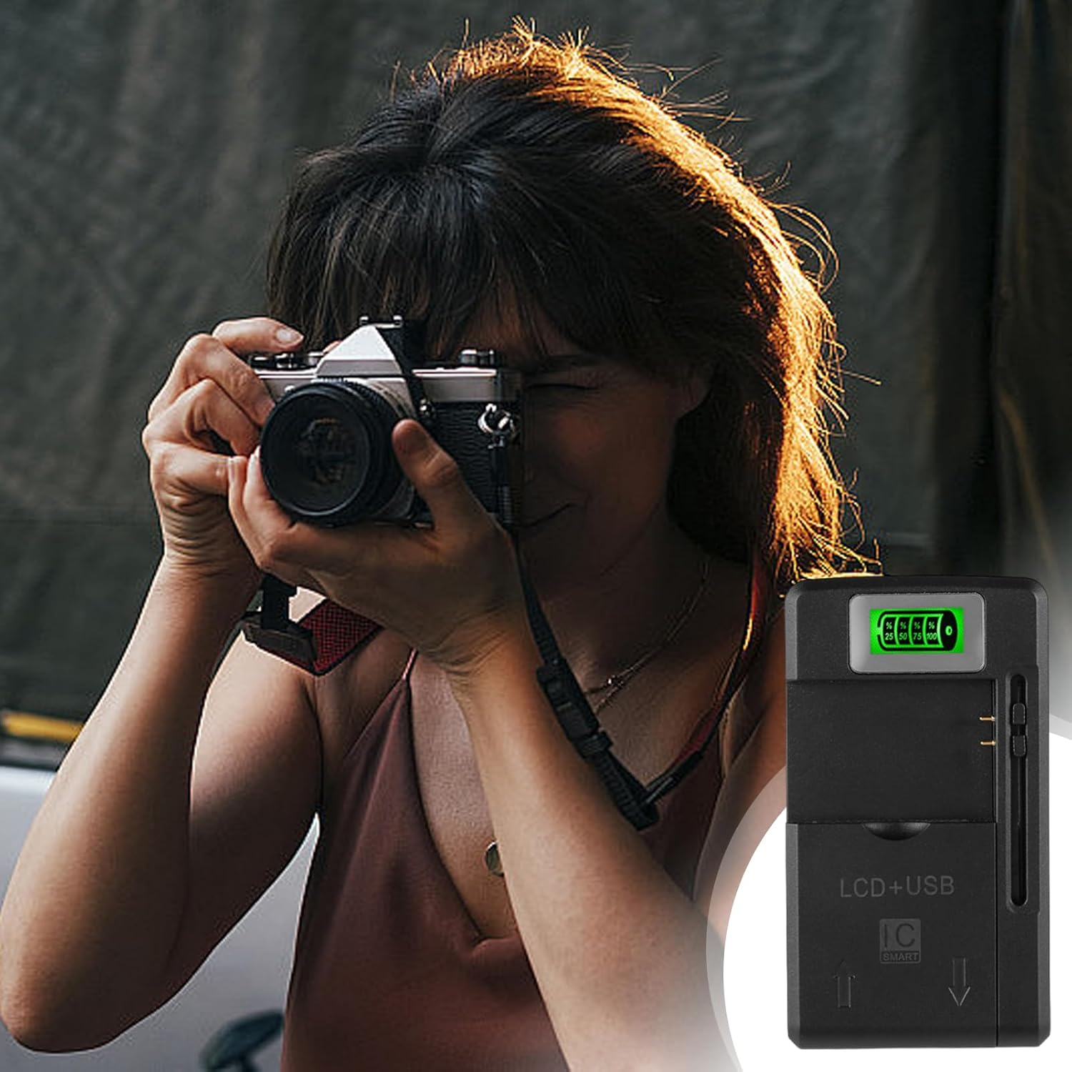 Camera Battery Charger - Slim USB Charging Station Portable Digital Device Adapter Compact Design Universal Travel Charger-Small USB Charger for Mobile Phone, MP3, MP4, Camera, Players, Gadgets